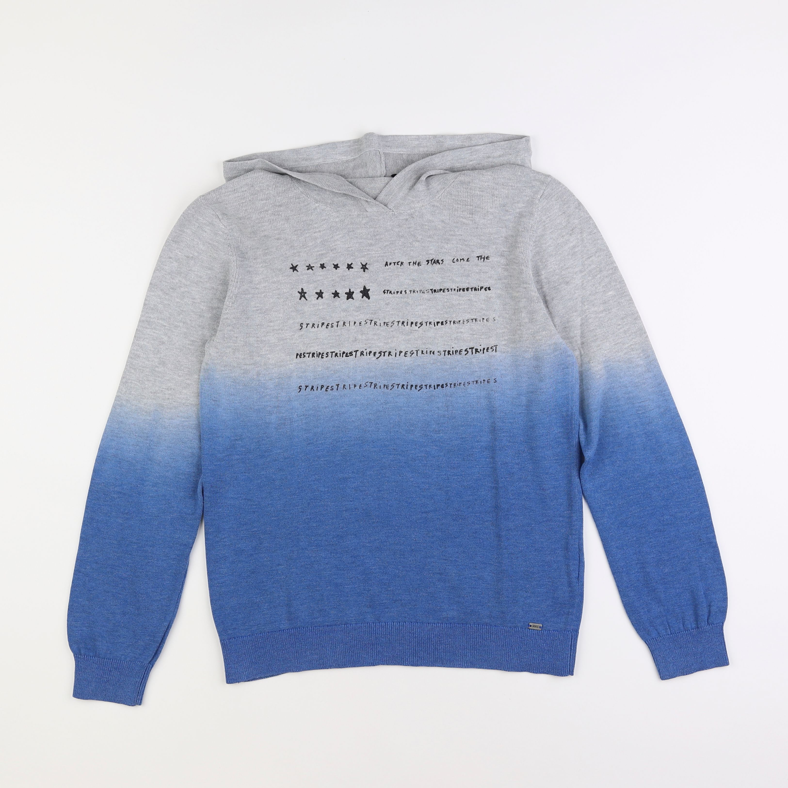 IKKS - pull bleu, gris - 12 ans