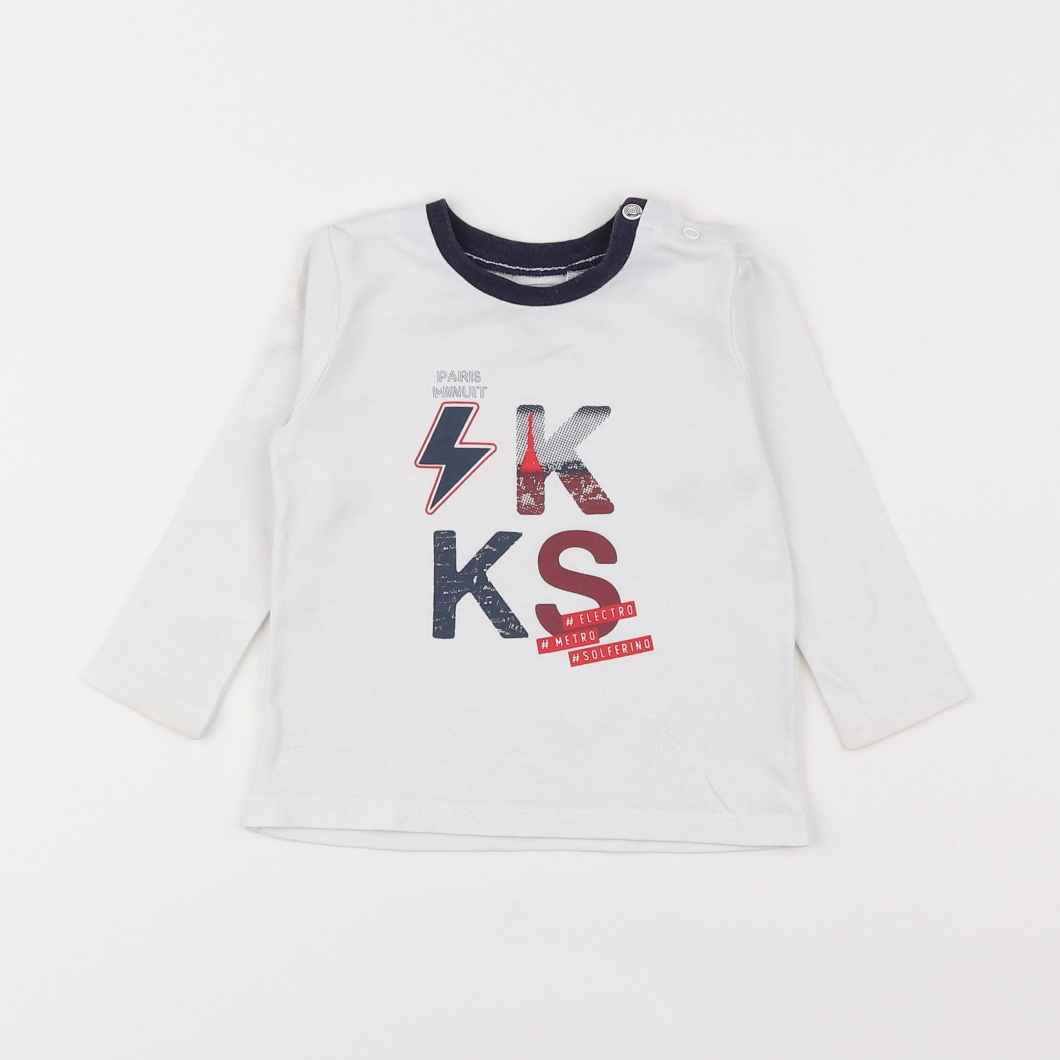 IKKS - tee-shirt blanc - 12 mois