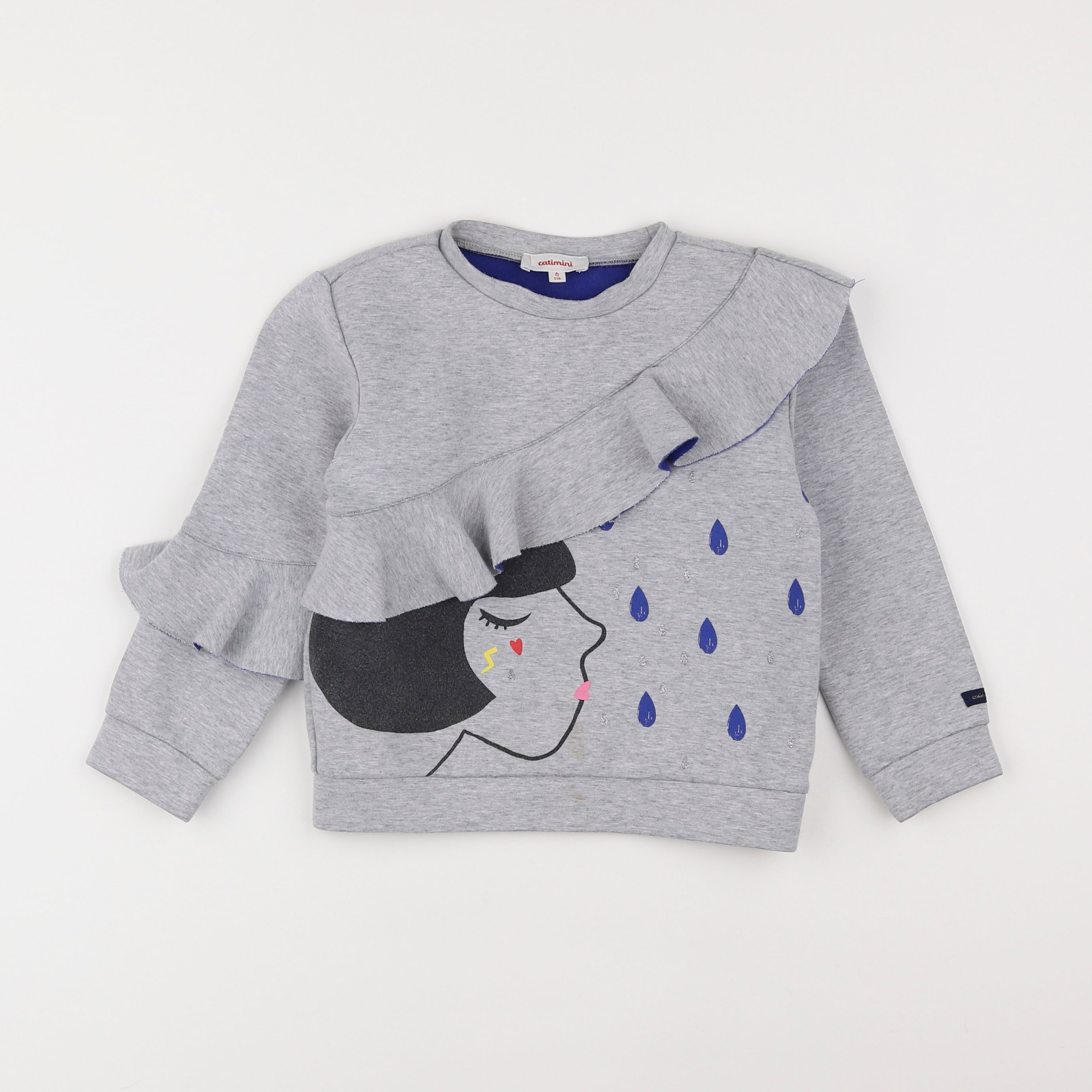 Catimini - sweat gris - 6 ans