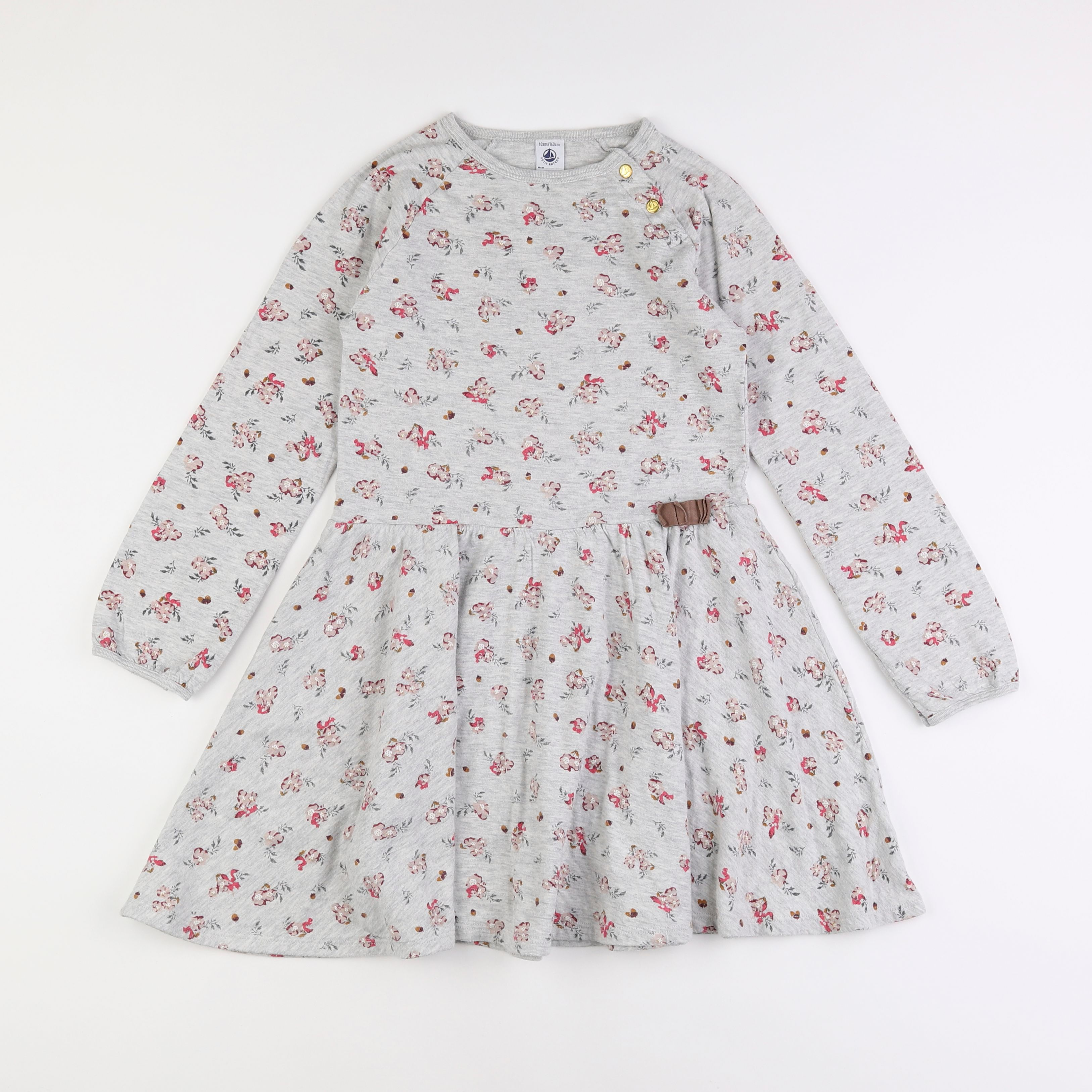 Petit Bateau - robe gris - 10 ans