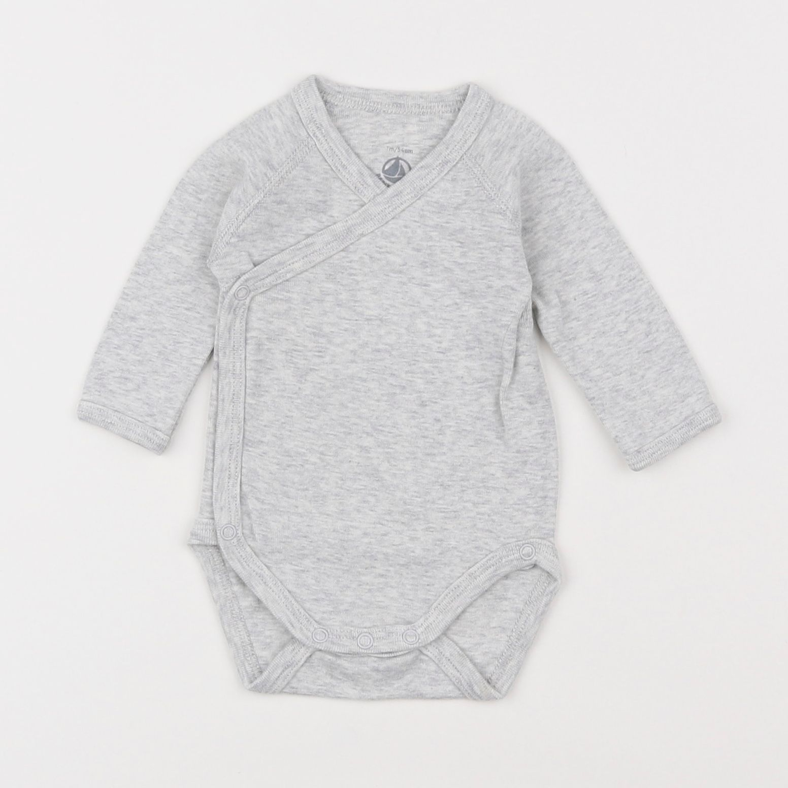 Petit Bateau - body gris - 1 mois