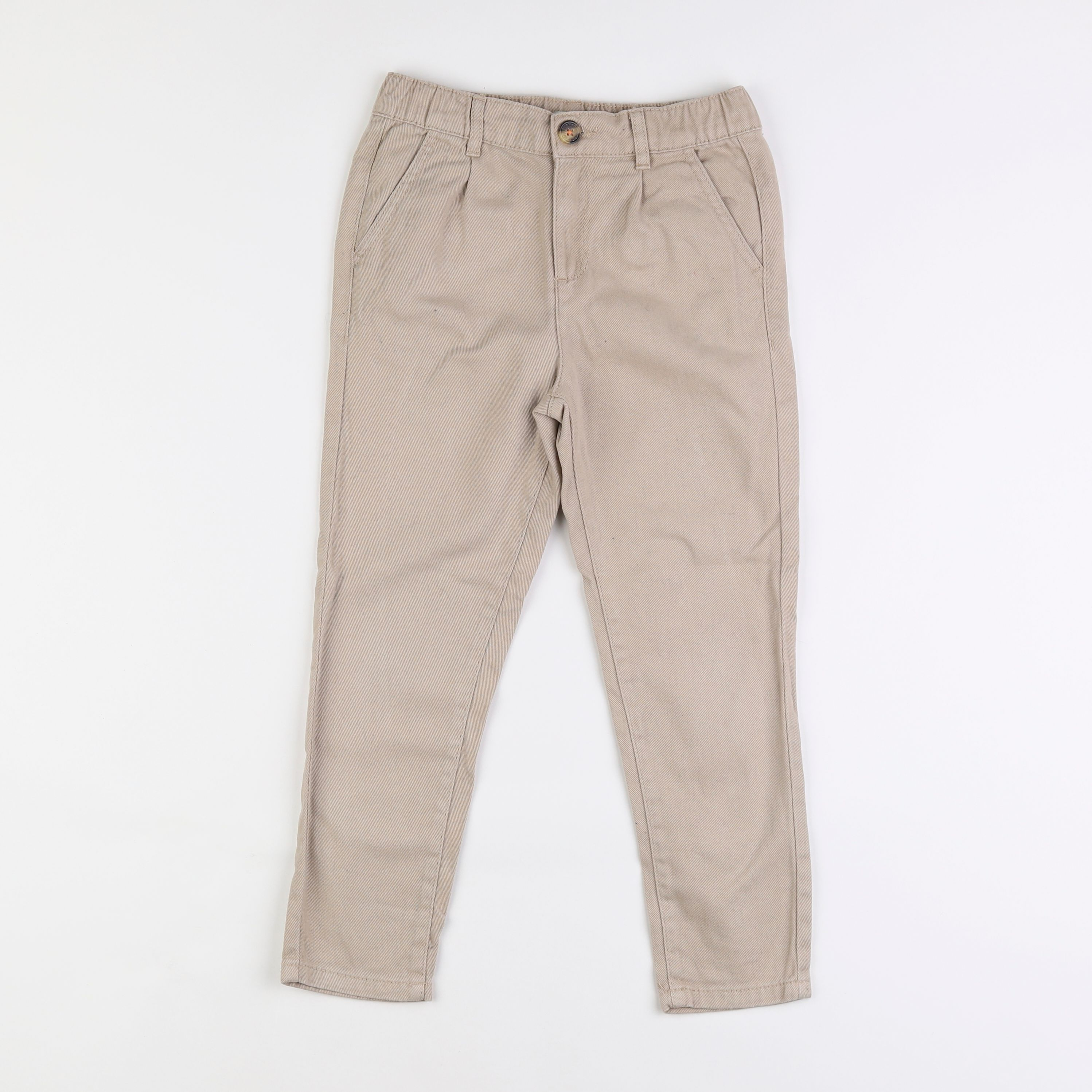 Vertbaudet - pantalon beige - 7 ans