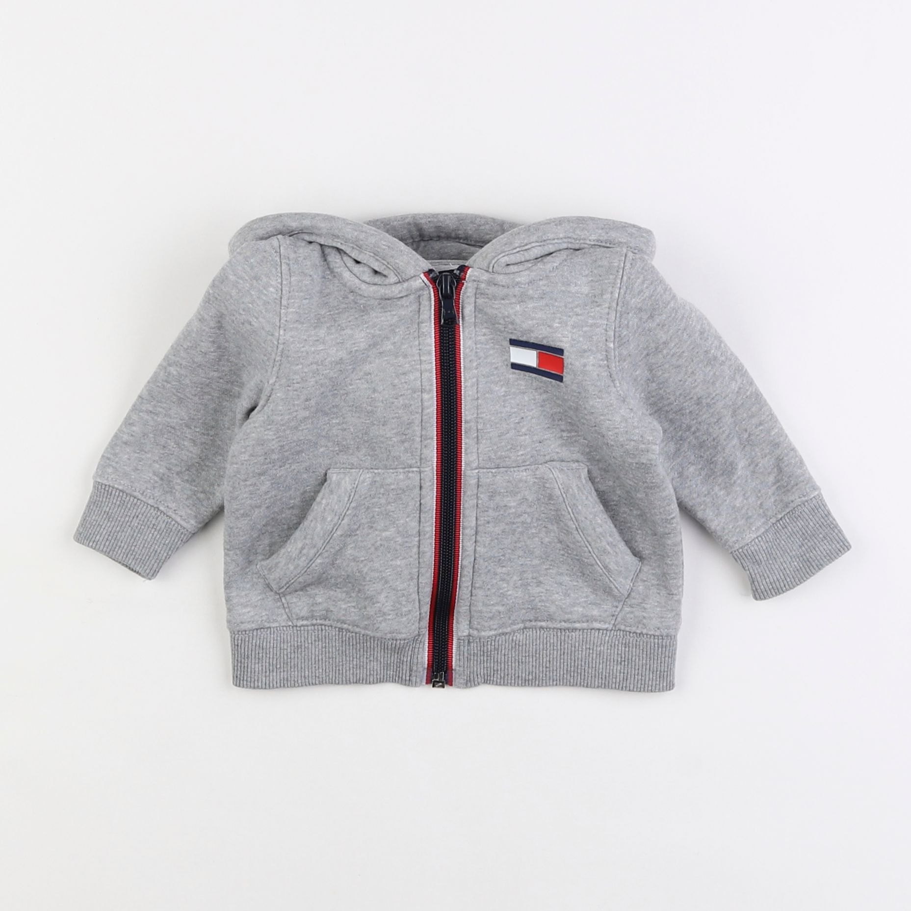 Tommy Hilfiger - sweat gris - 3/6 mois