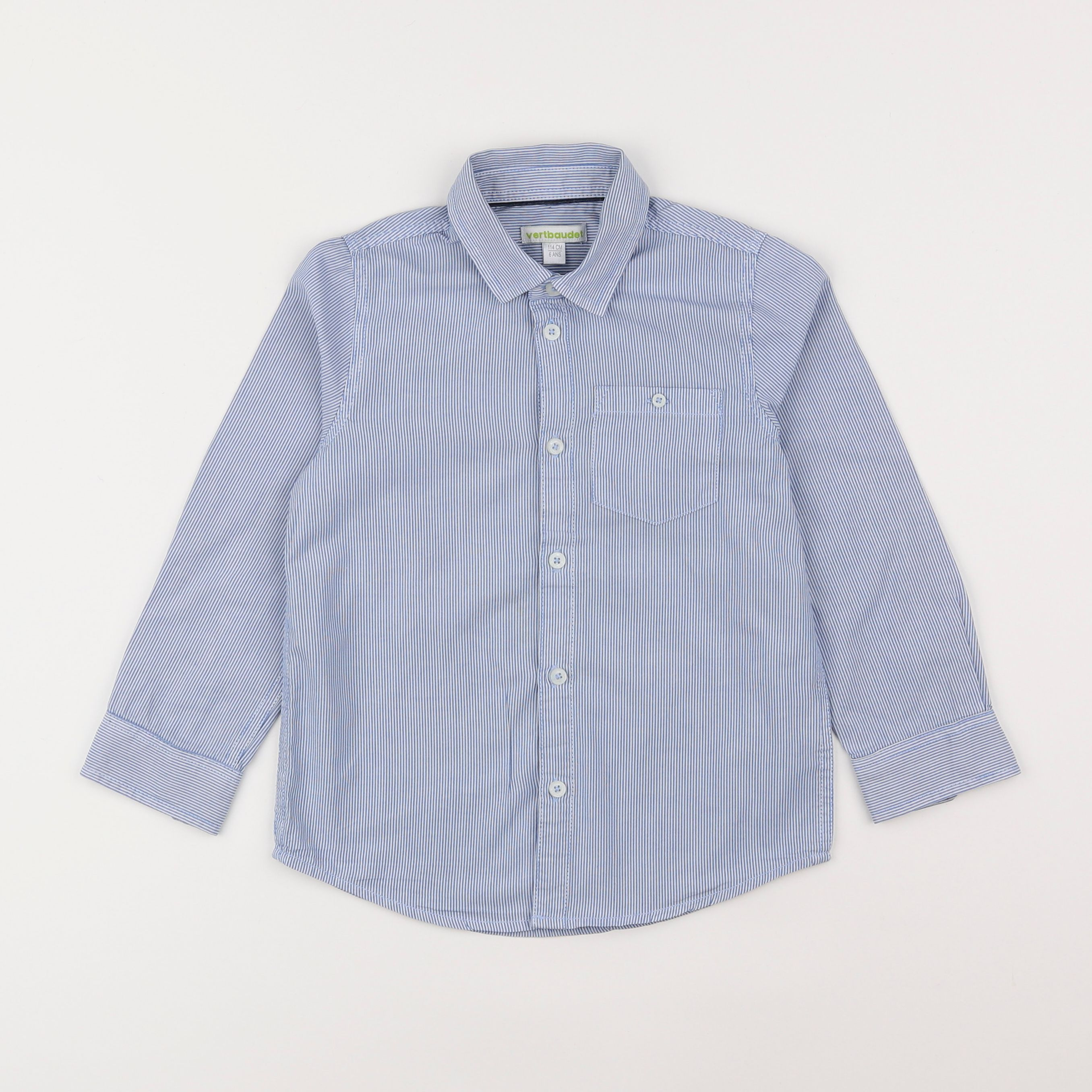 Vertbaudet - chemise bleu - 6 ans