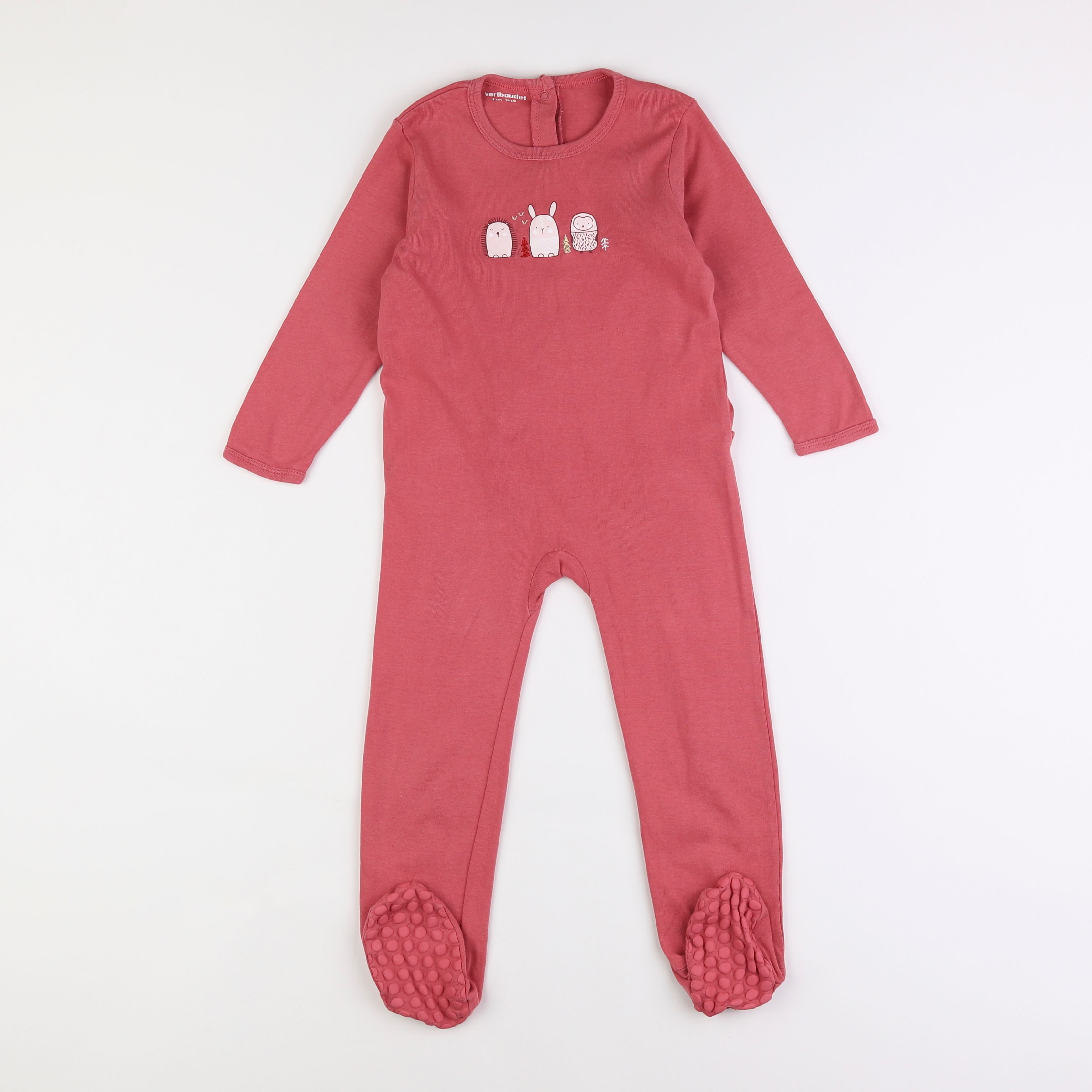 Vertbaudet - pyjama coton rose - 3 ans