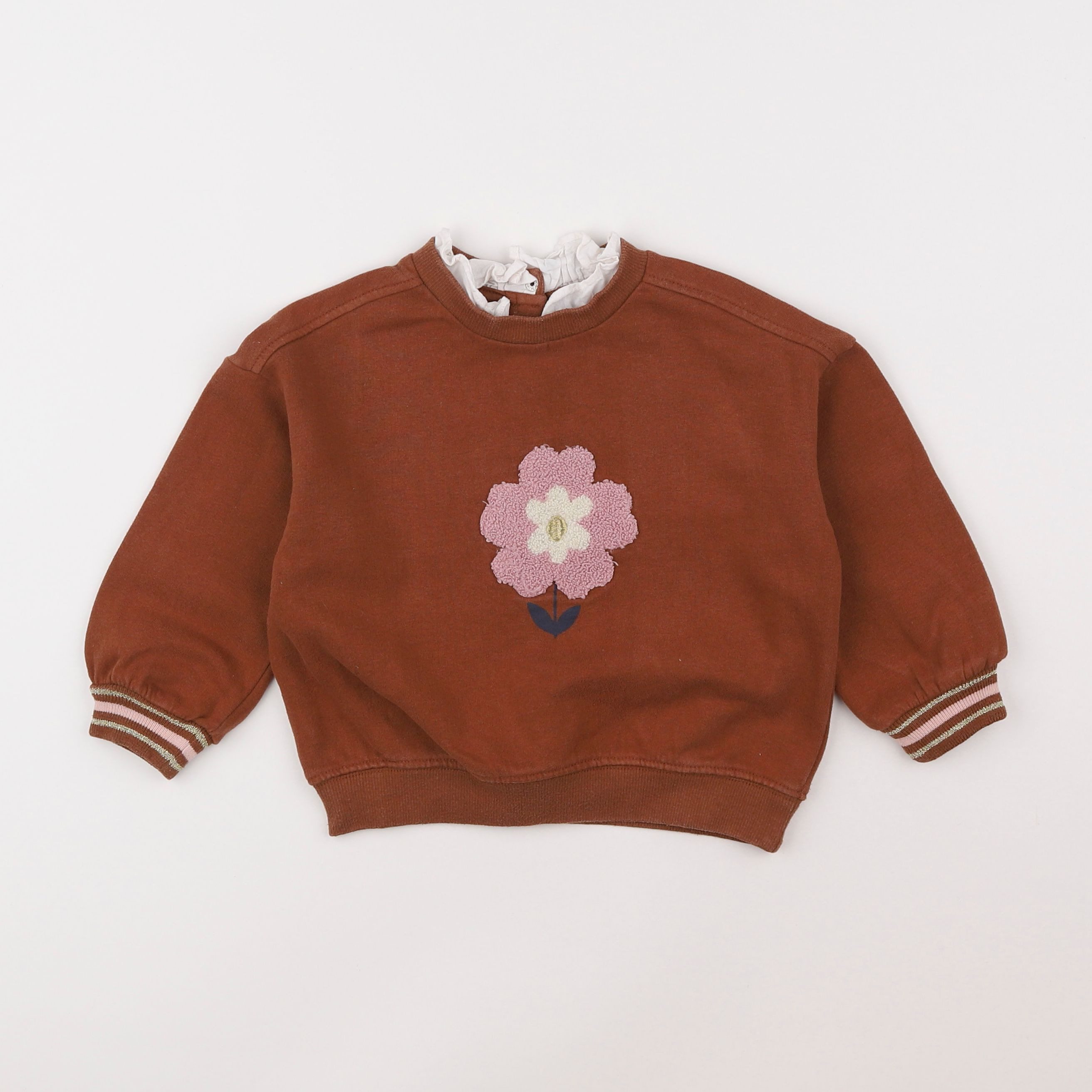 Vertbaudet - sweat marron - 3 ans