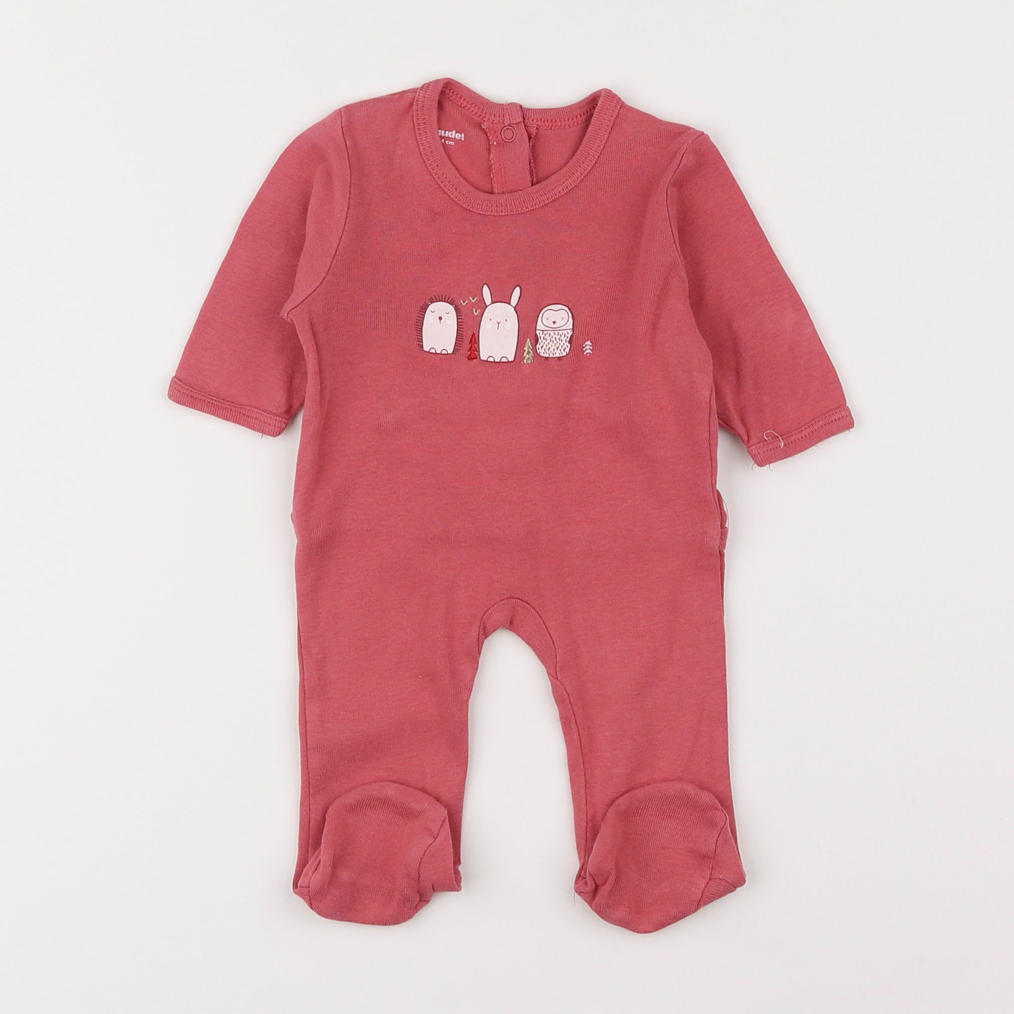 Vertbaudet - pyjama coton rose - 1 mois