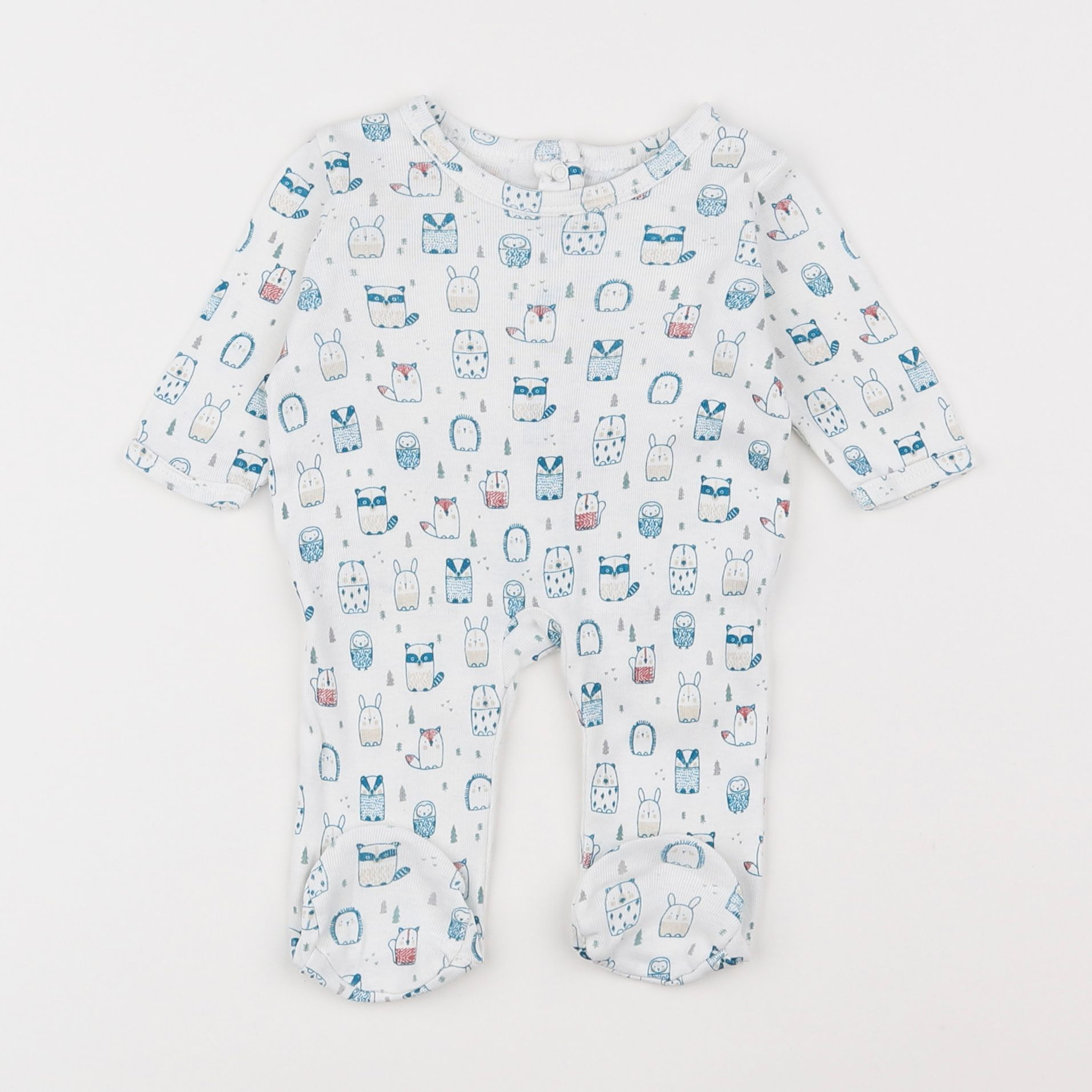 Vertbaudet - pyjama coton multicolore - 1 mois