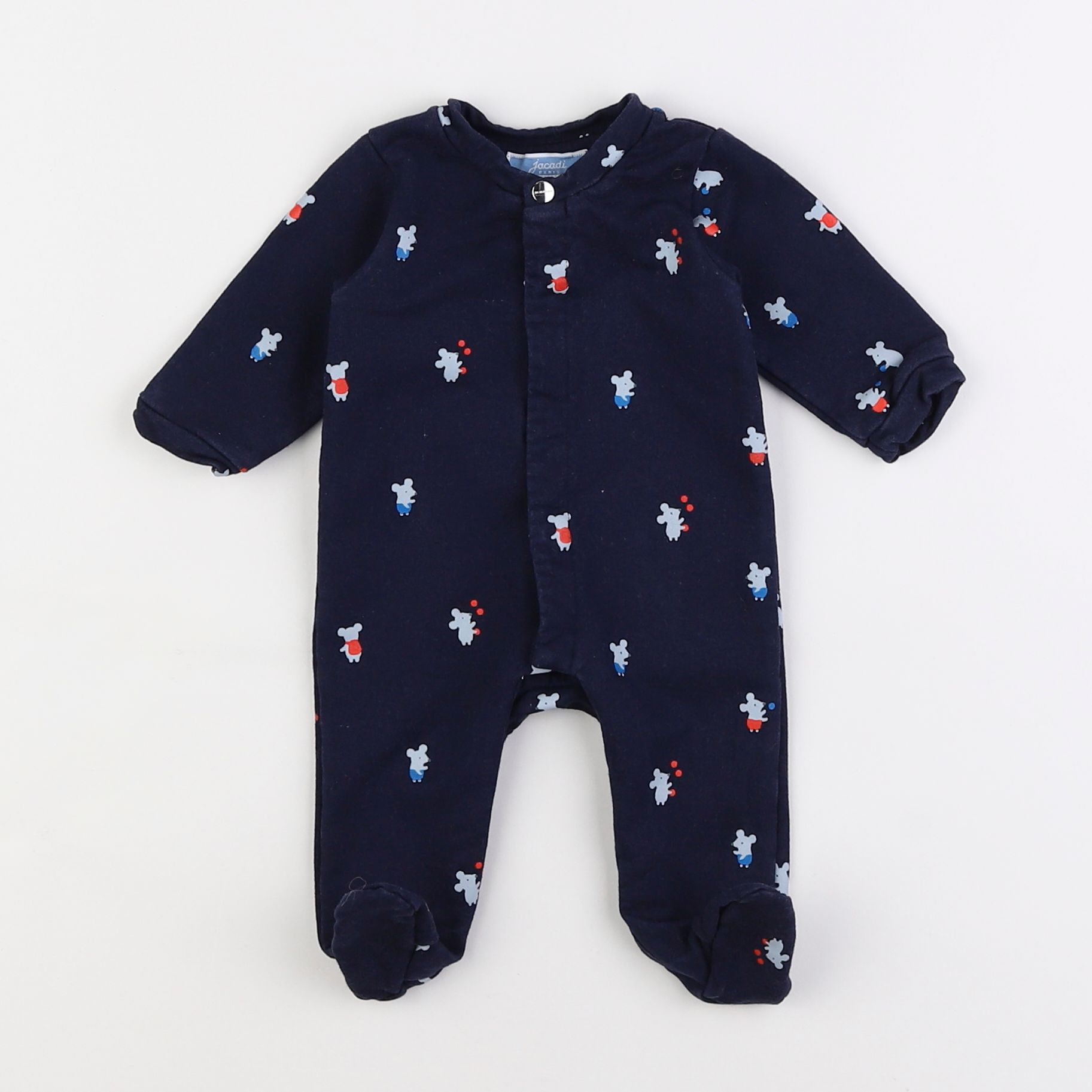 Jacadi - pyjama coton bleu - 1 mois