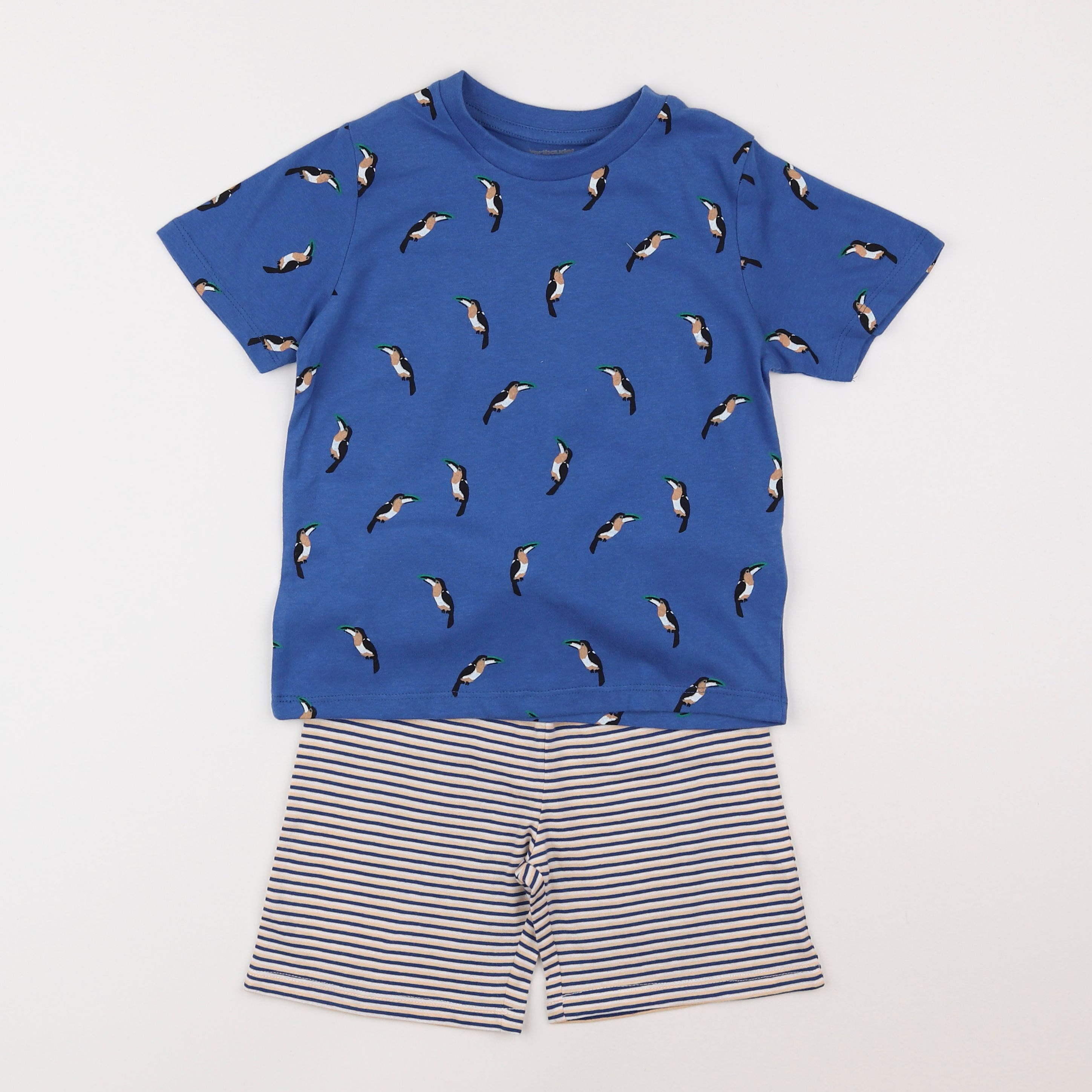 Vertbaudet - pyjama coton bleu - 5 ans