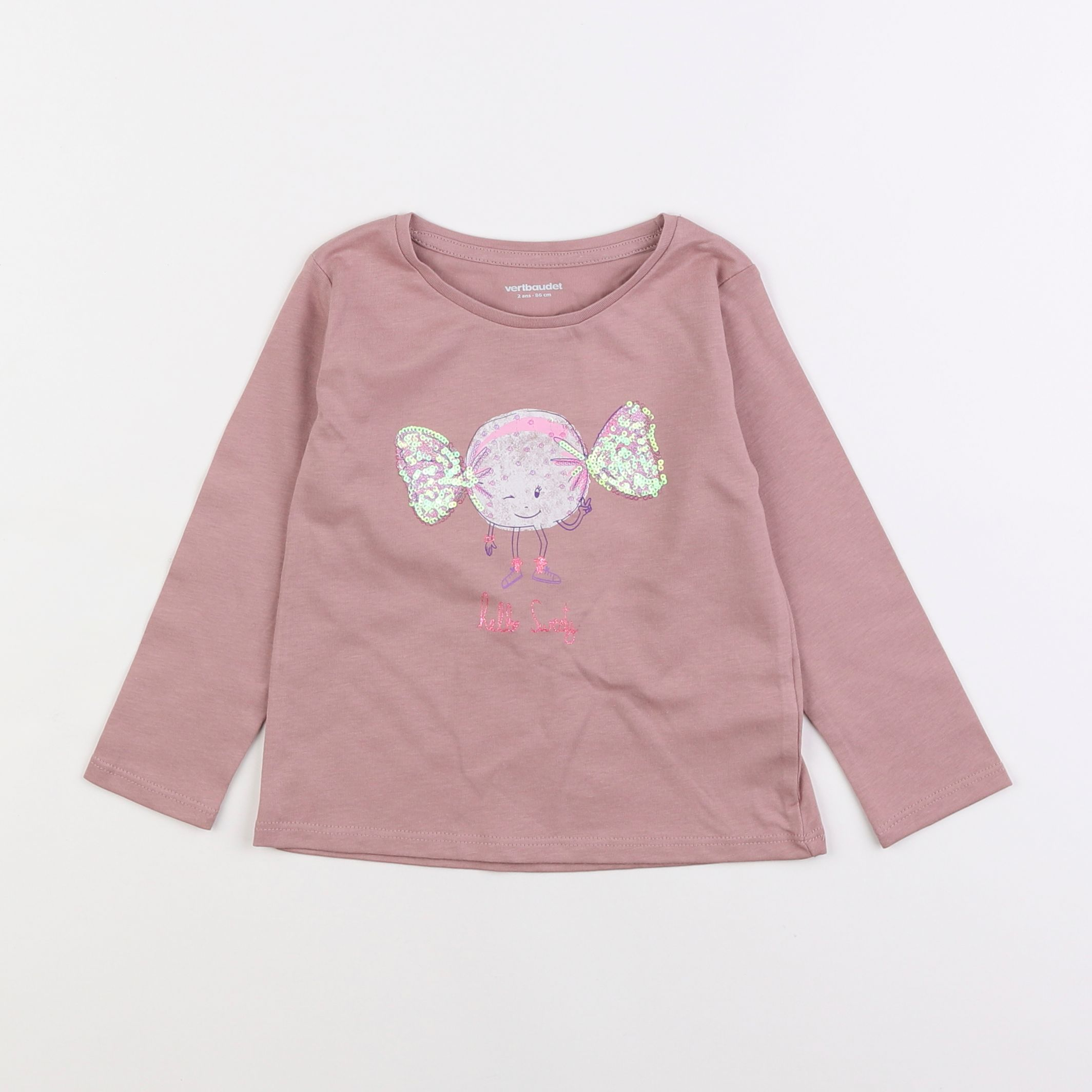 Vertbaudet - tee-shirt rose - 2 ans