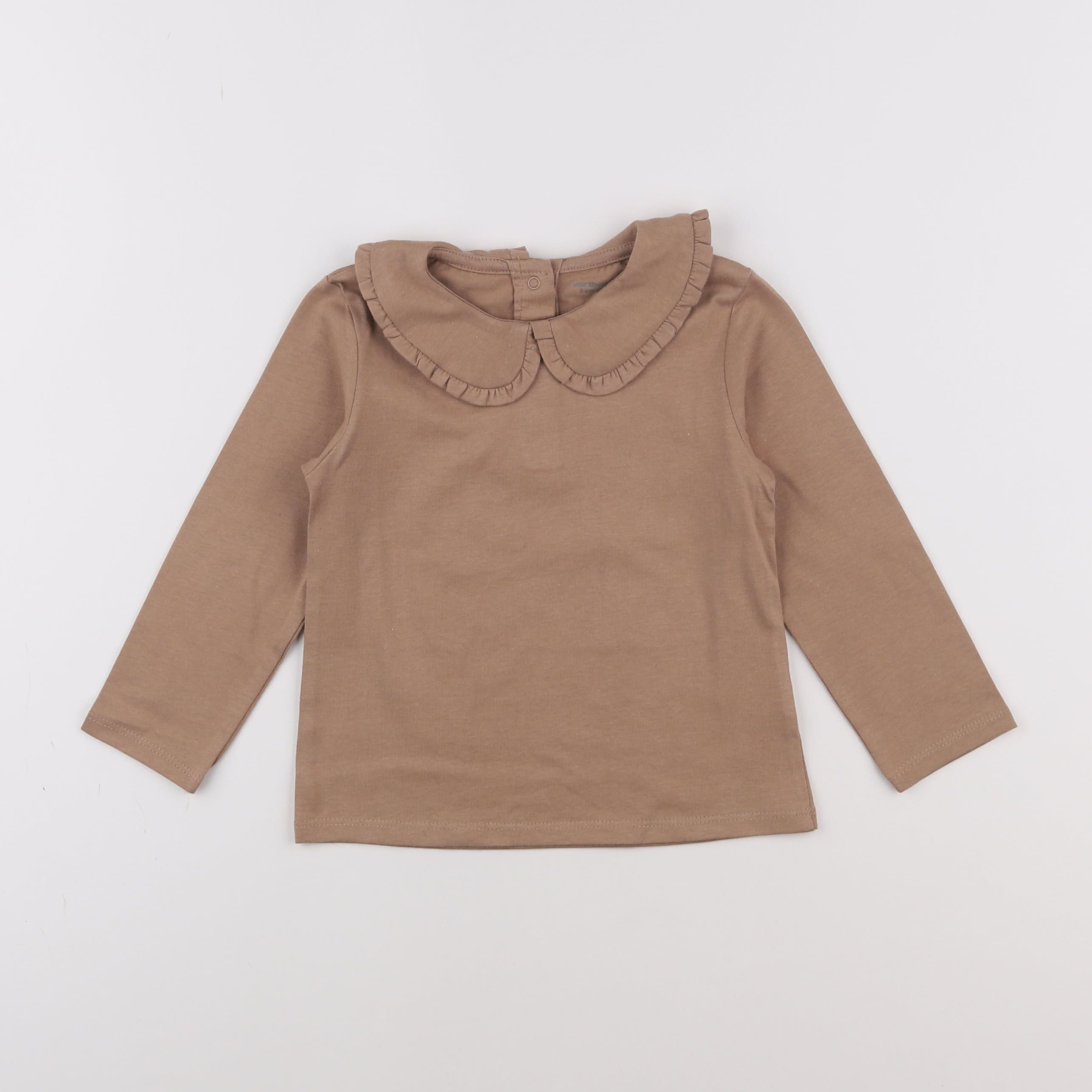 Vertbaudet - tee-shirt beige - 2 ans