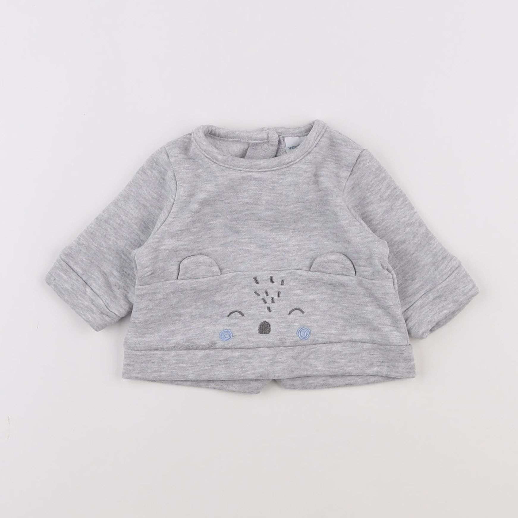 Vertbaudet - sweat gris - 1 mois