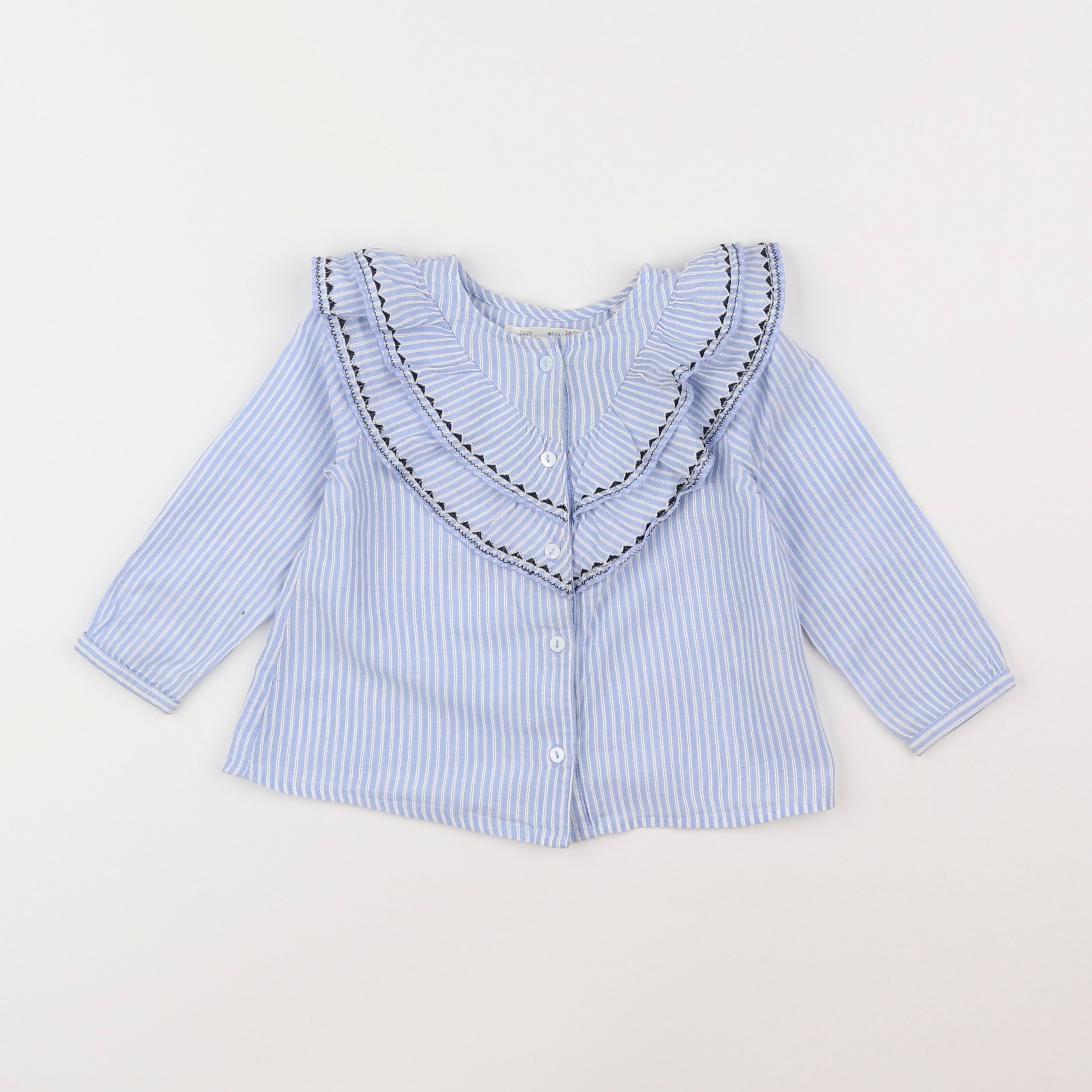 Zara - blouse bleu - 12/18 mois