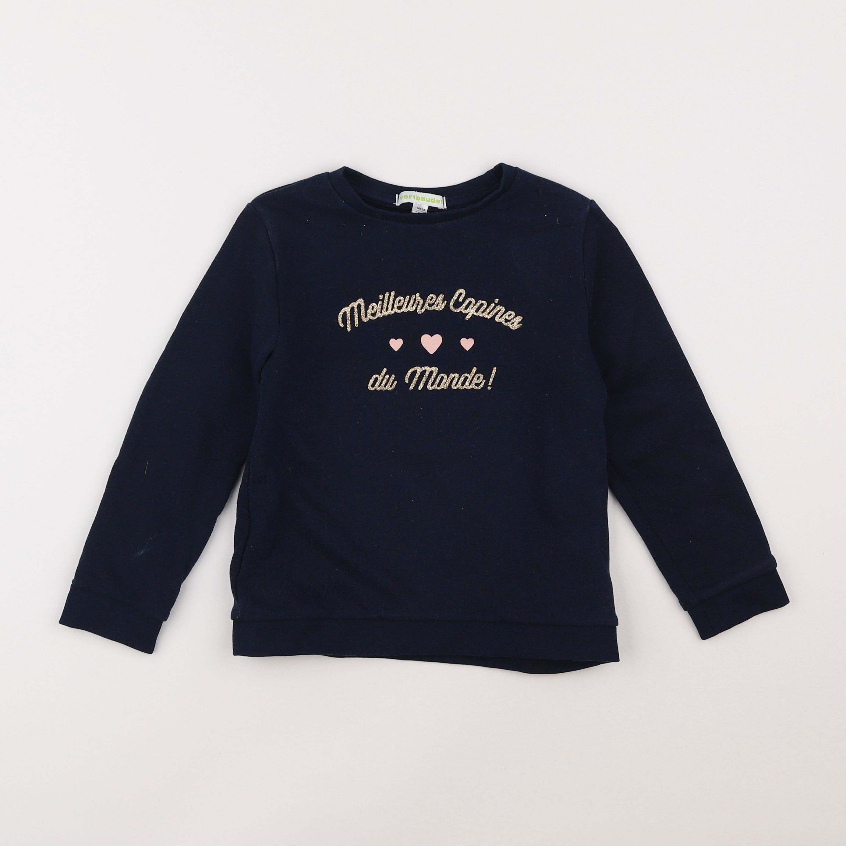 Vertbaudet - sweat bleu - 6 ans