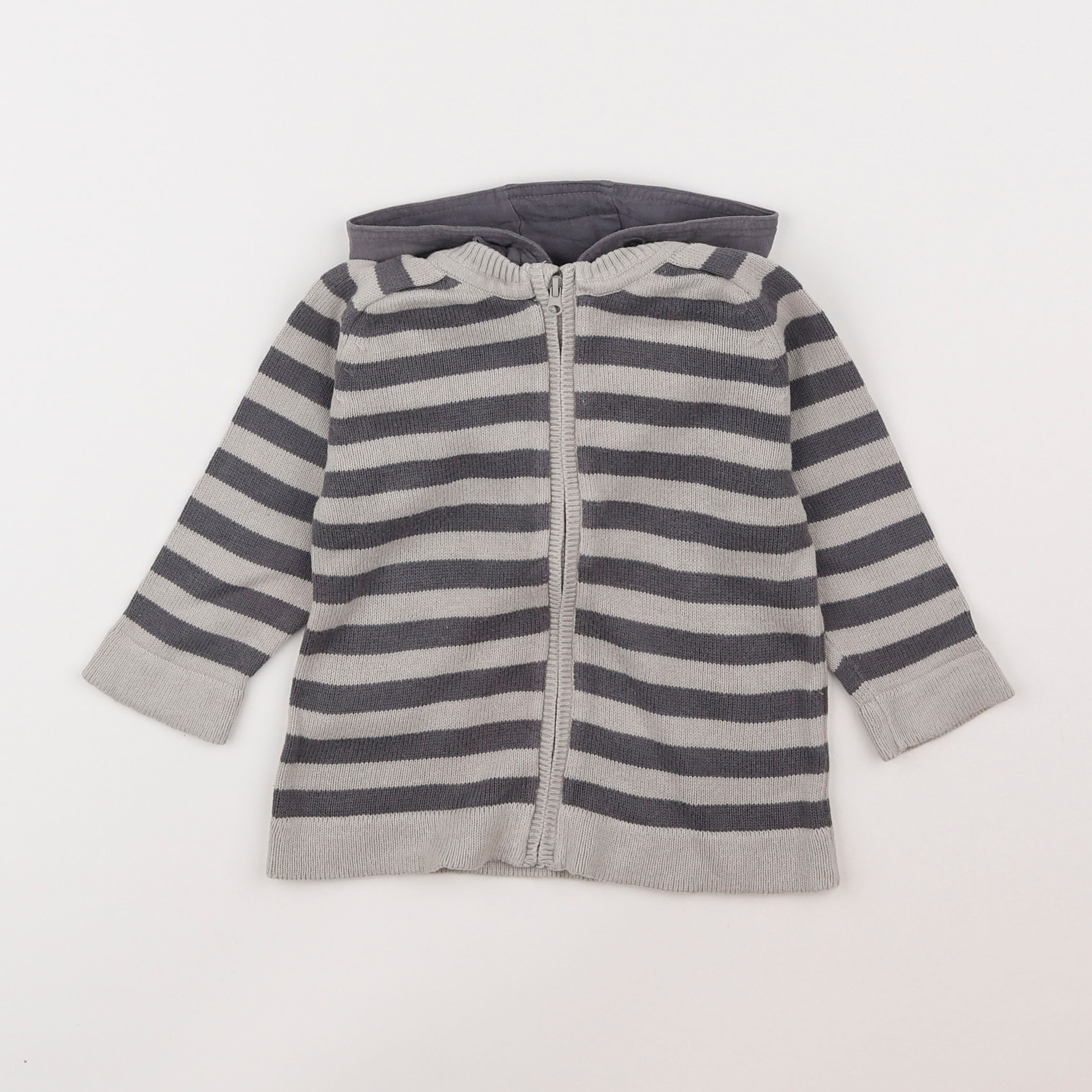 Vertbaudet - gilet gris - 2 ans