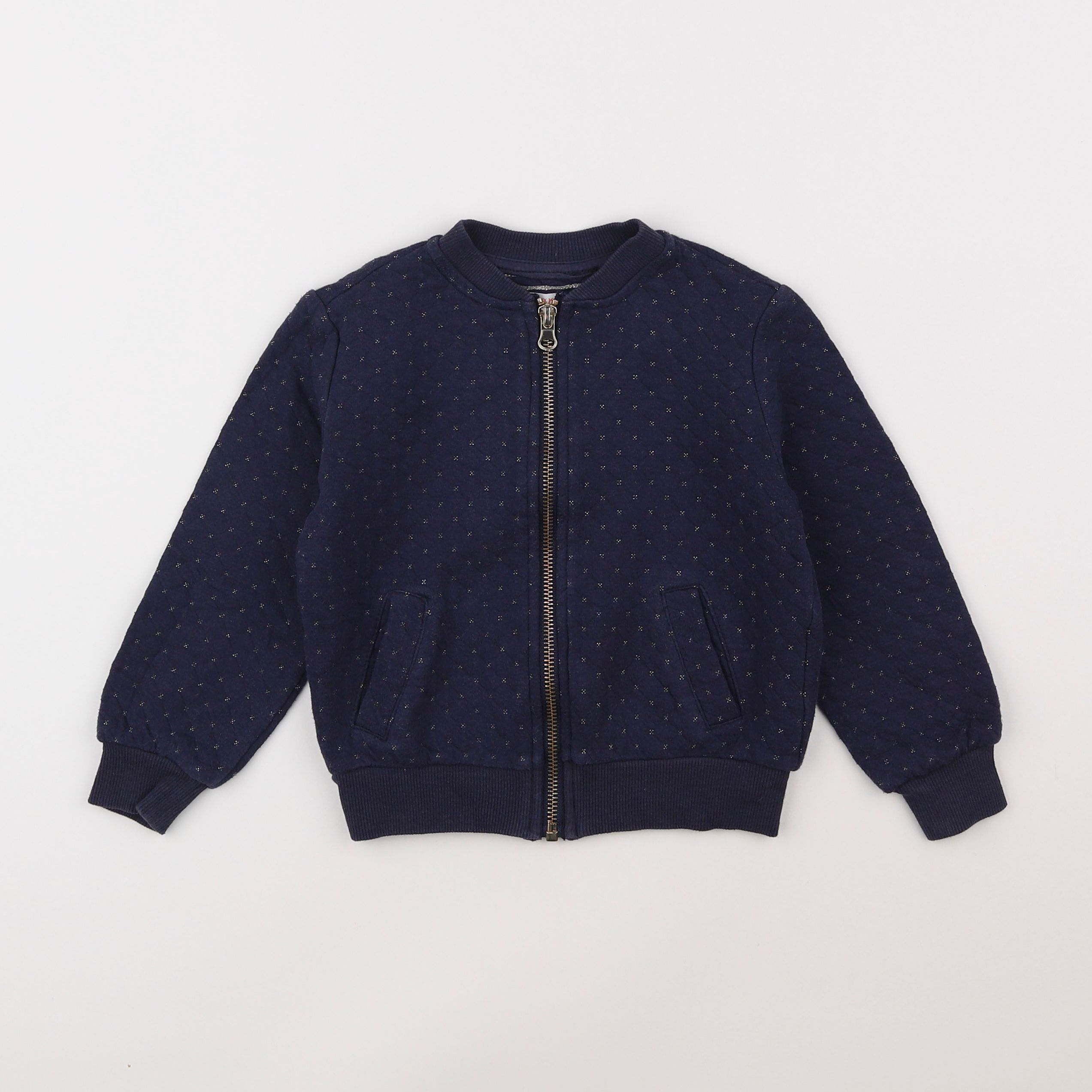 Monoprix - sweat bleu, argent - 4 ans