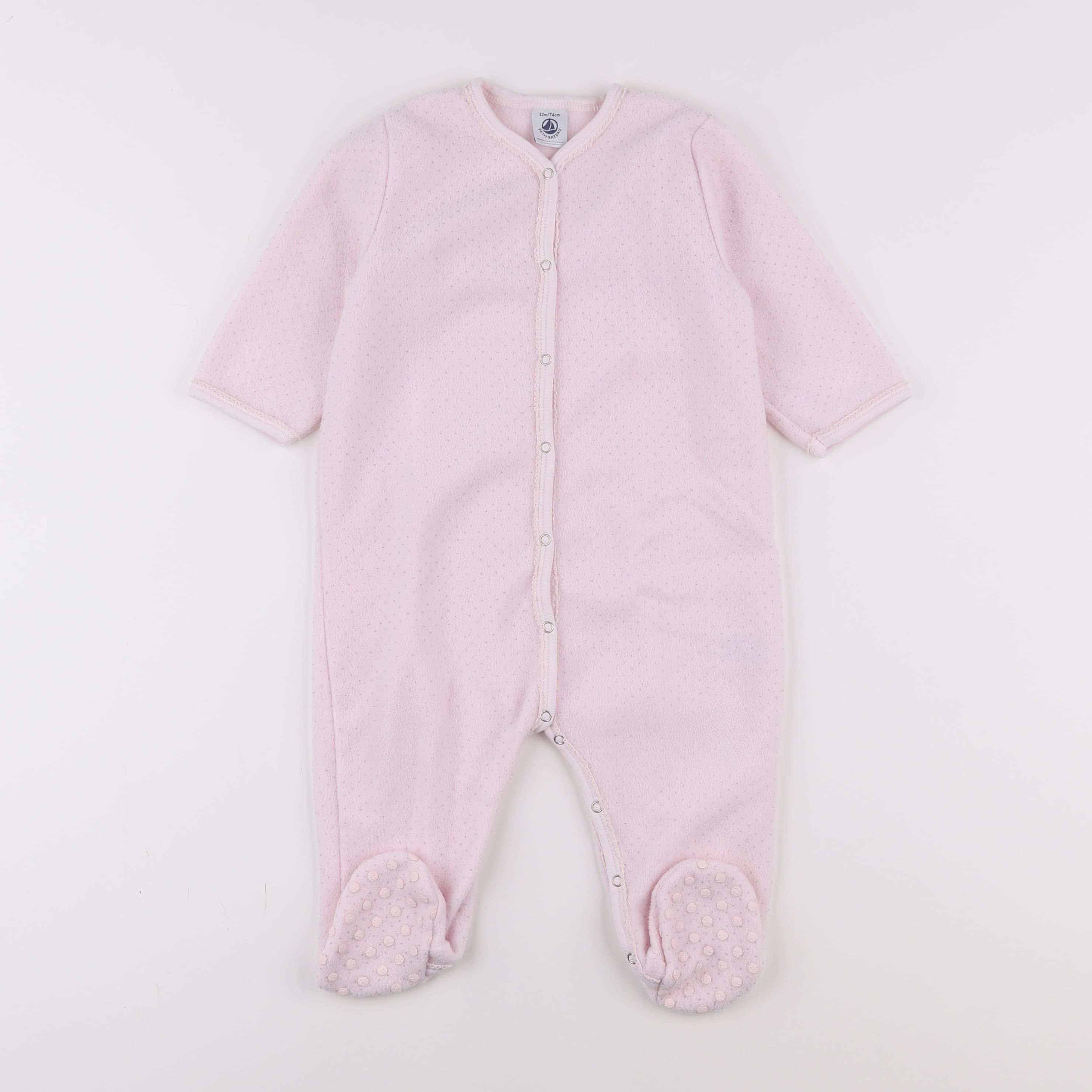 Petit Bateau - pyjama coton rose - 12 mois