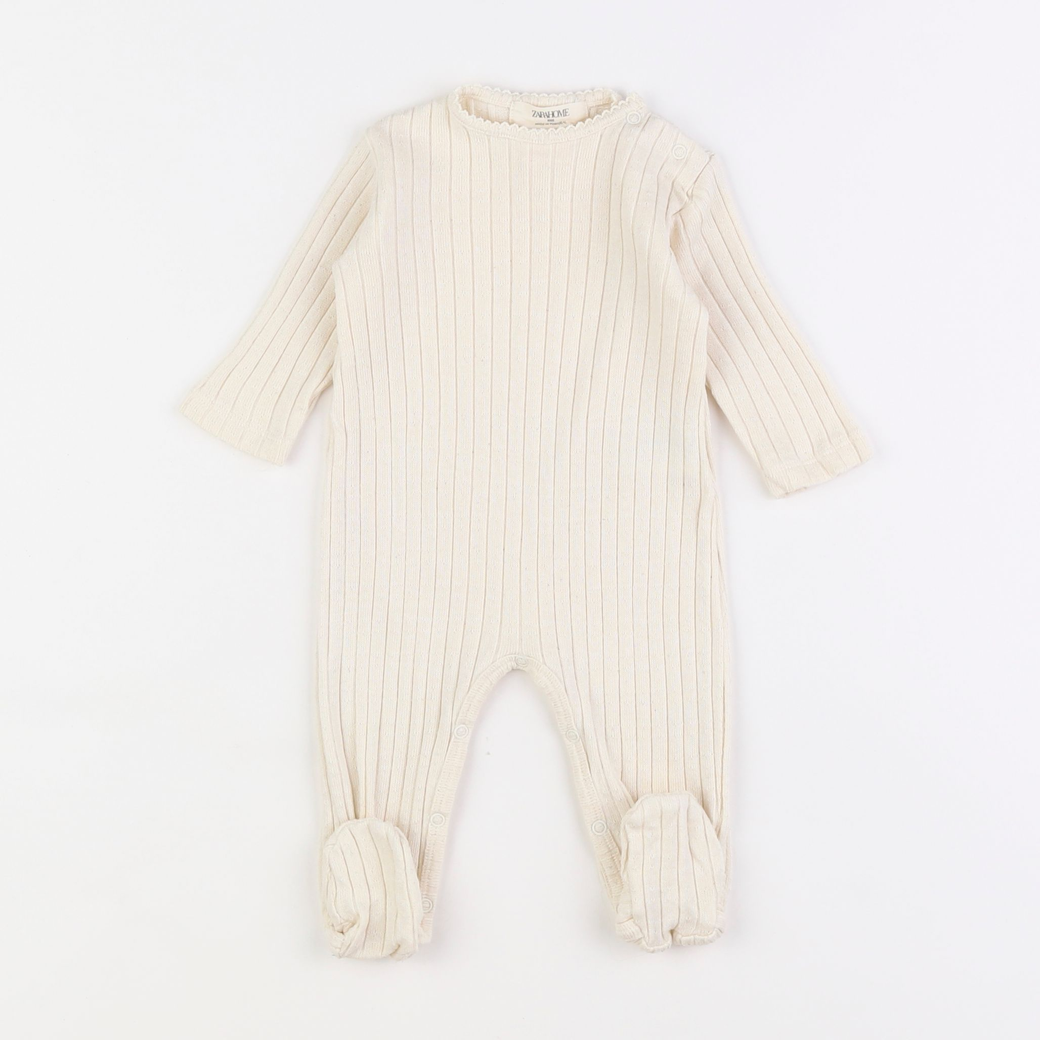 Zara - pyjama coton beige - 1/3 mois