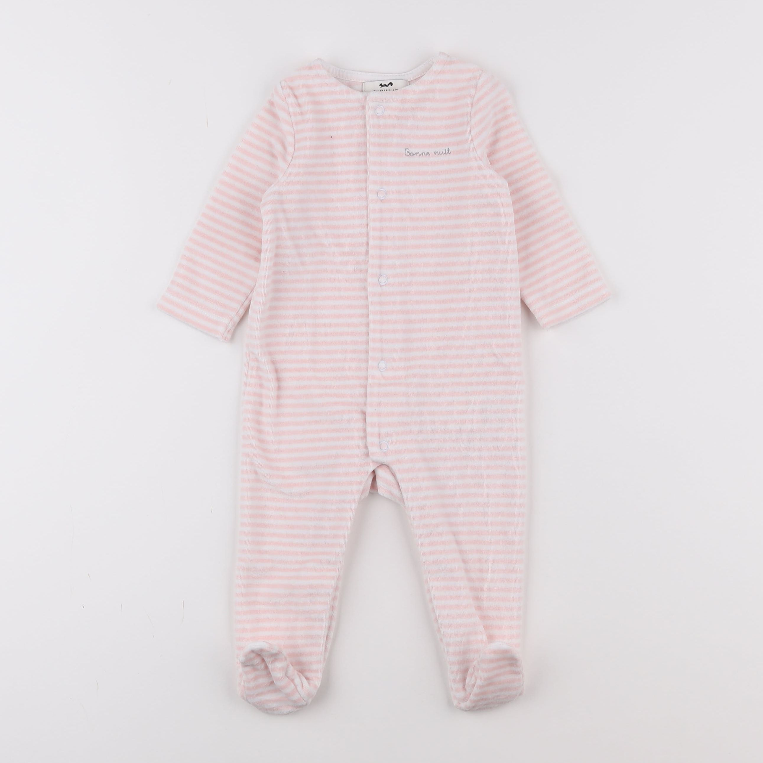 Cyrillus - pyjama velours rose - 6 mois