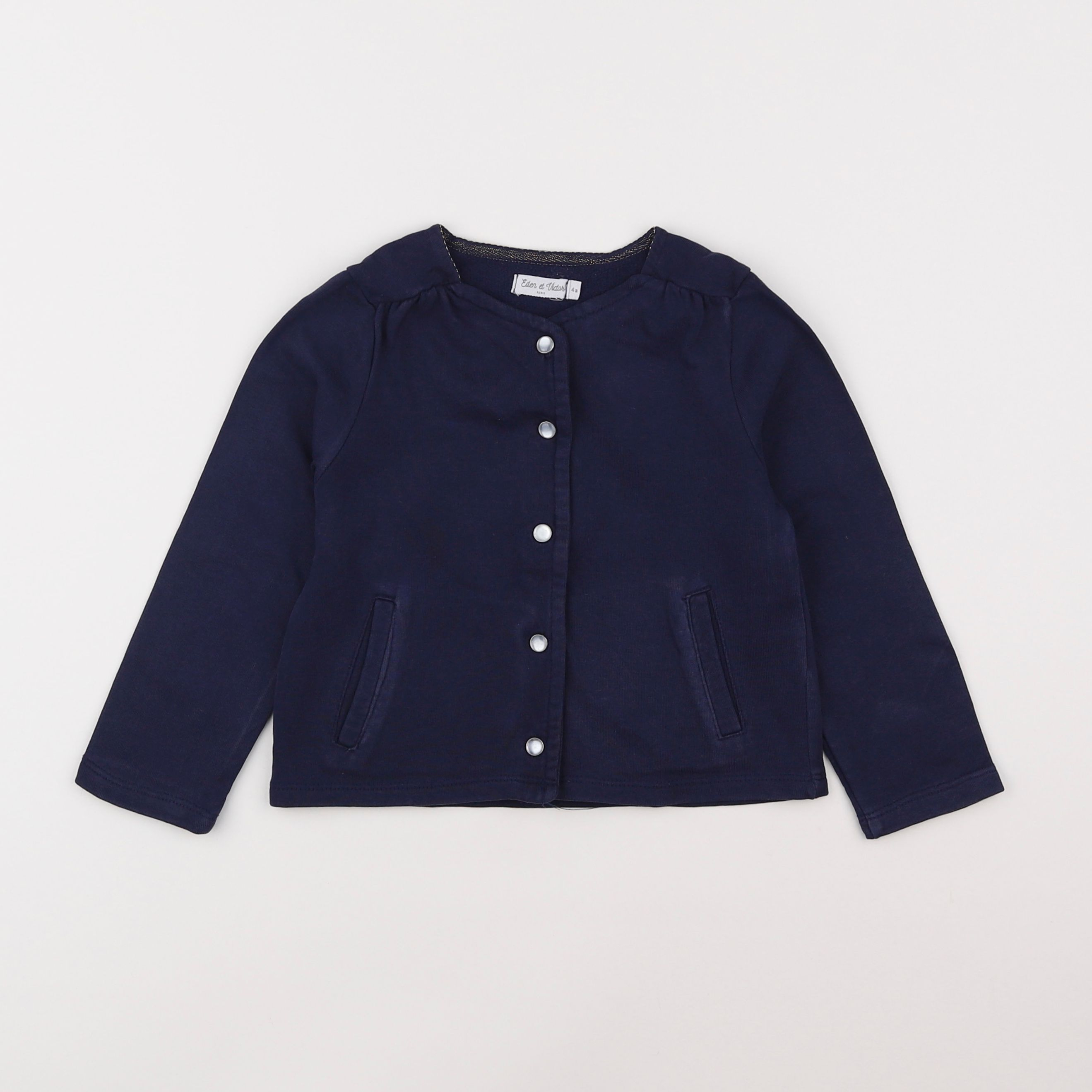 Petit Bateau - sweat bleu - 4 ans