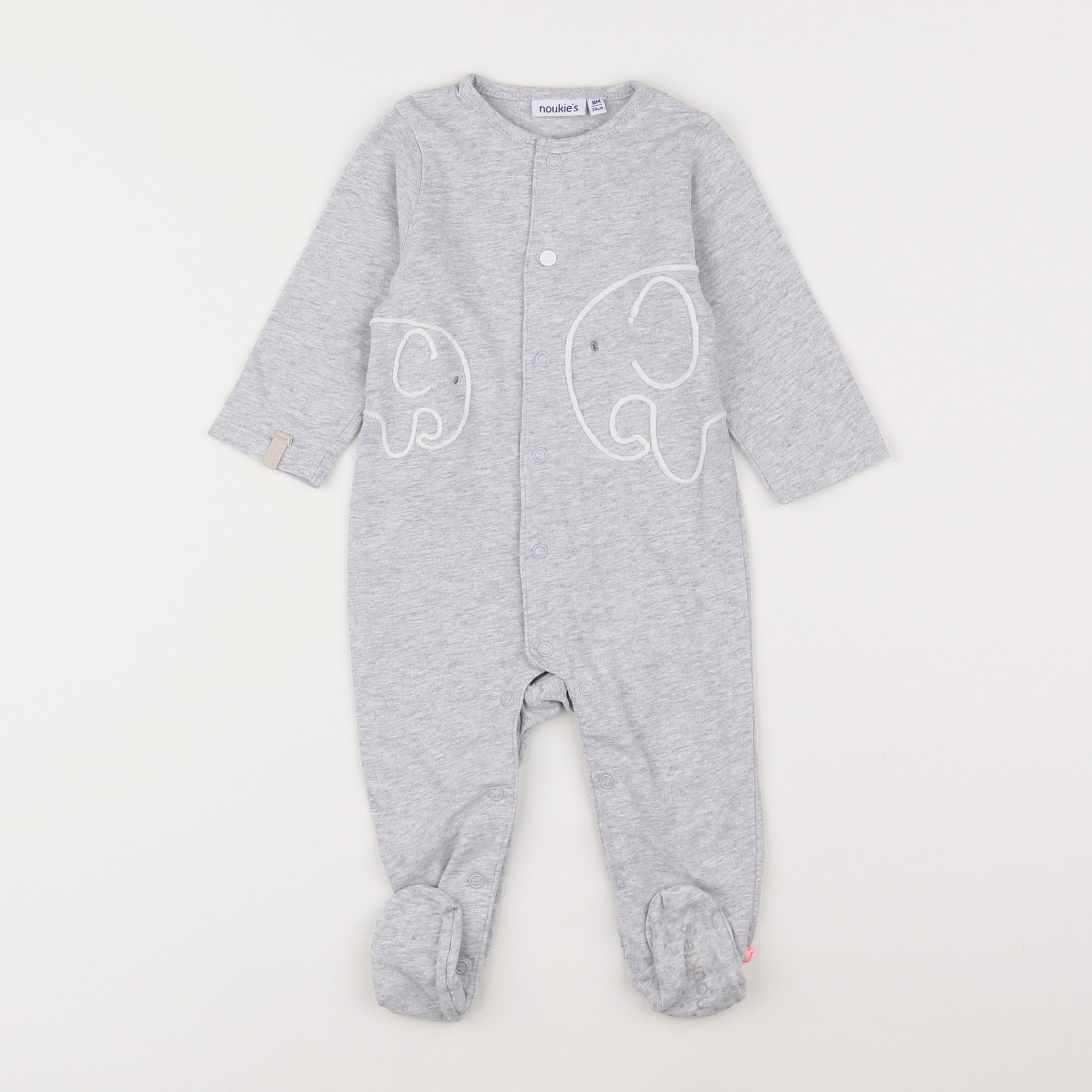 Noukie's - pyjama coton gris - 9 mois