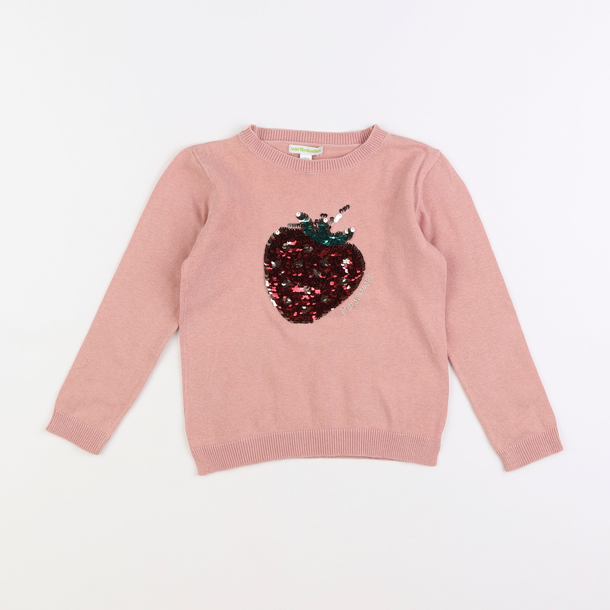 Vertbaudet - pull rose - 4 ans