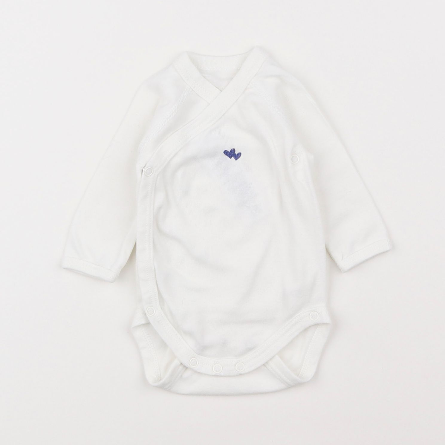 Petit Bateau - body blanc - 1 mois