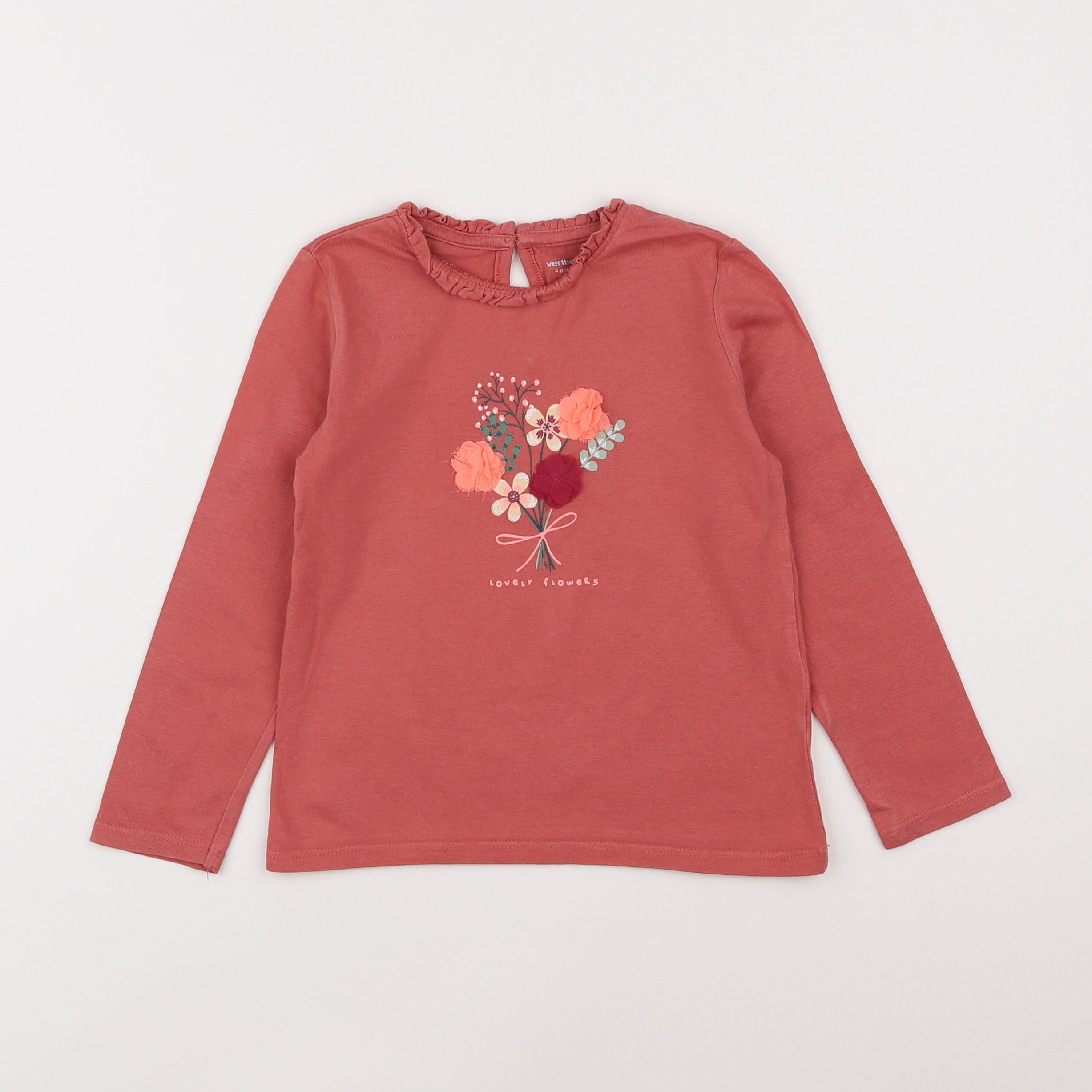 Vertbaudet - tee-shirt rose - 4 ans