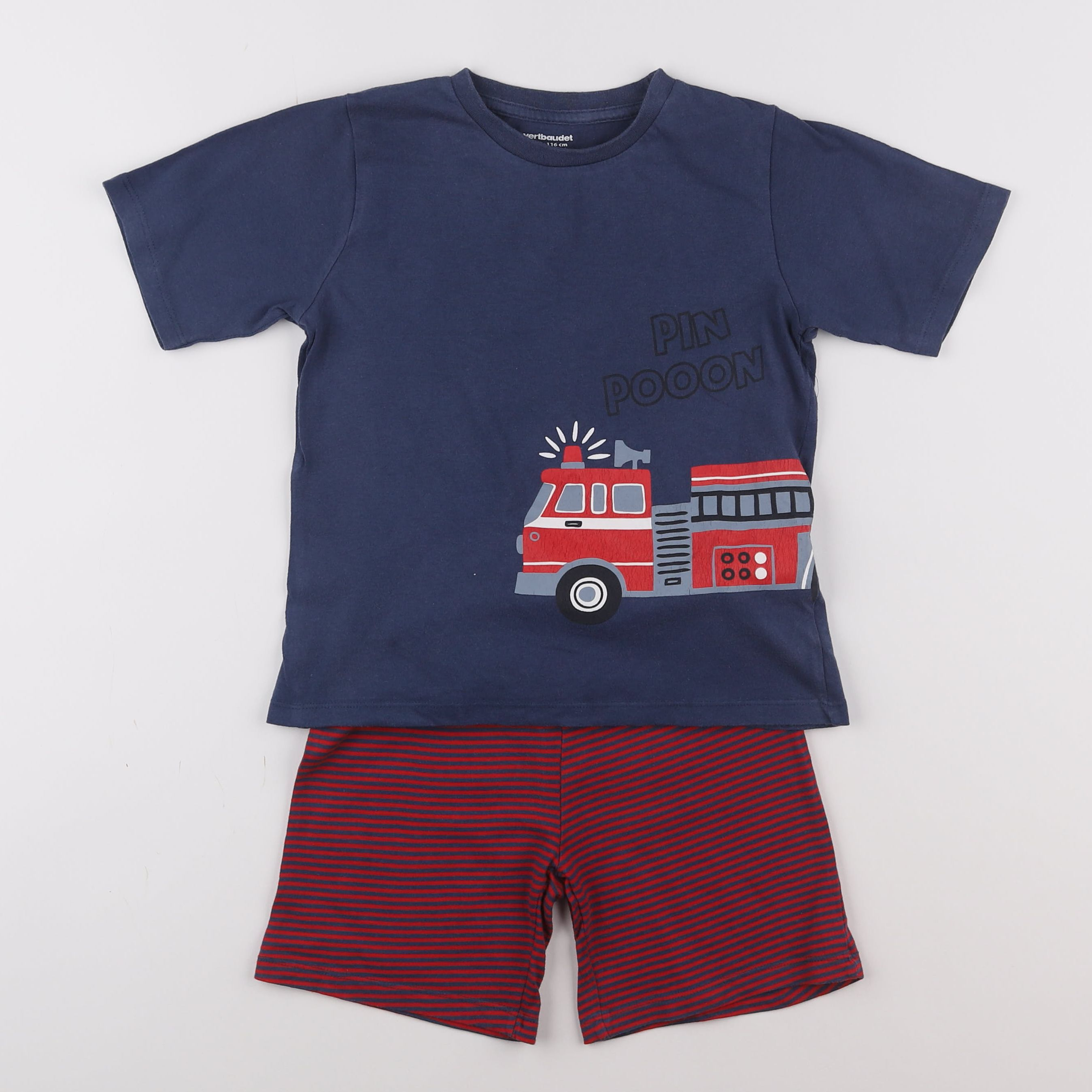 Vertbaudet - pyjama coton bleu - 6 ans