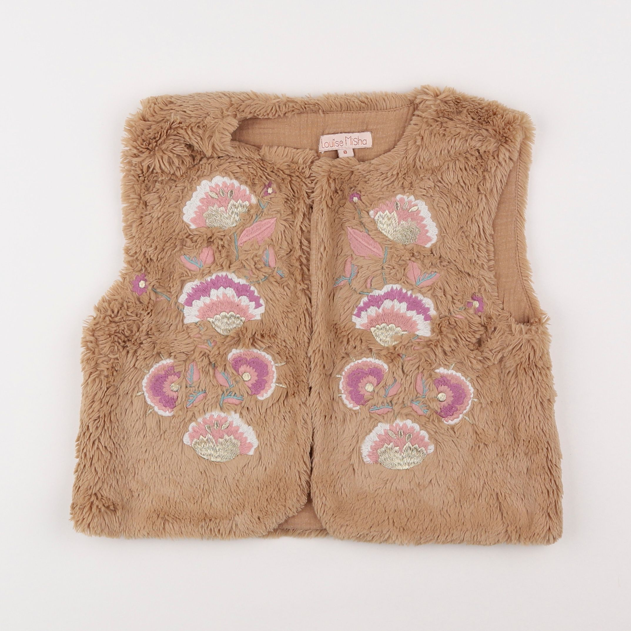 Louise Misha - gilet marron - 8 ans