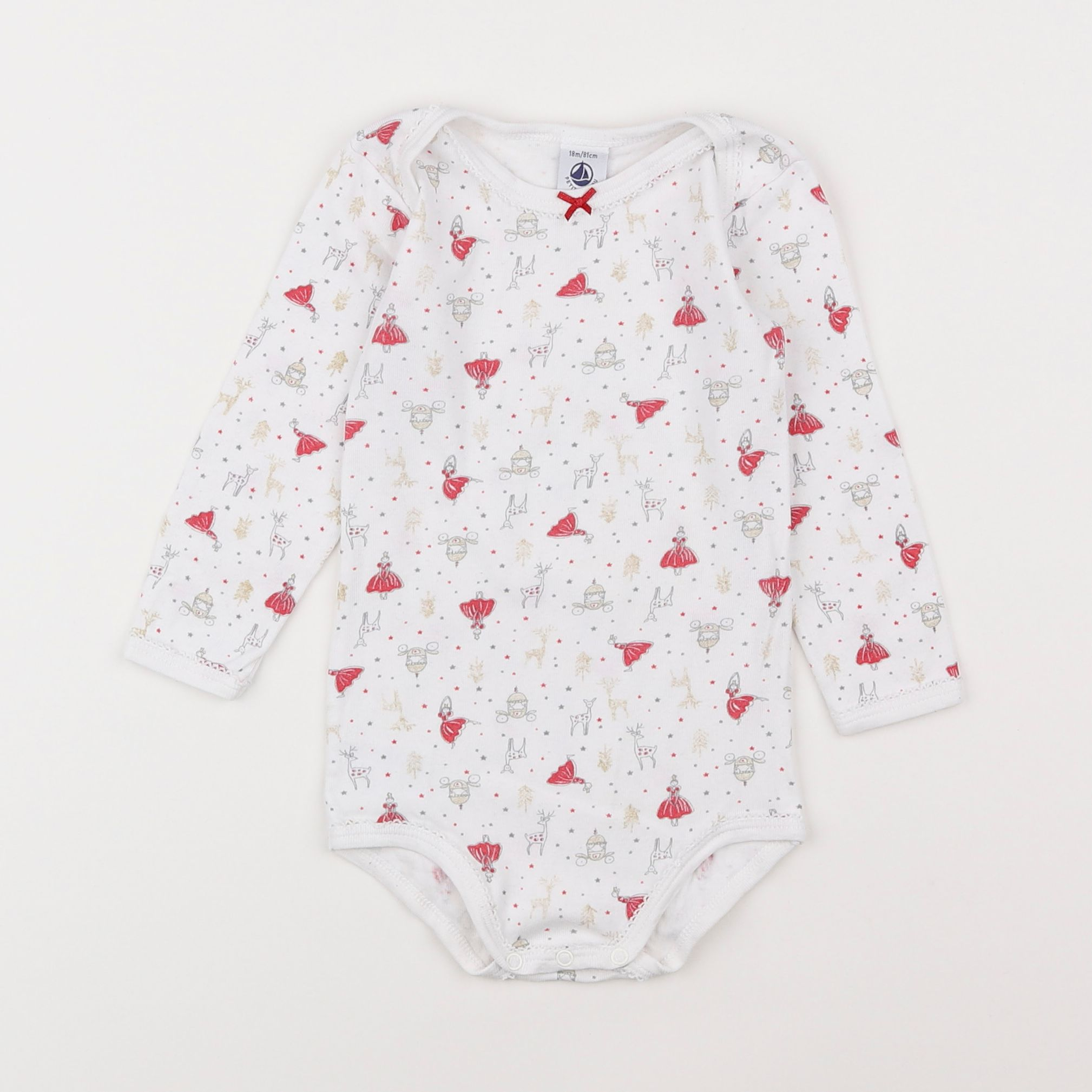 Petit Bateau - body blanc - 18 mois