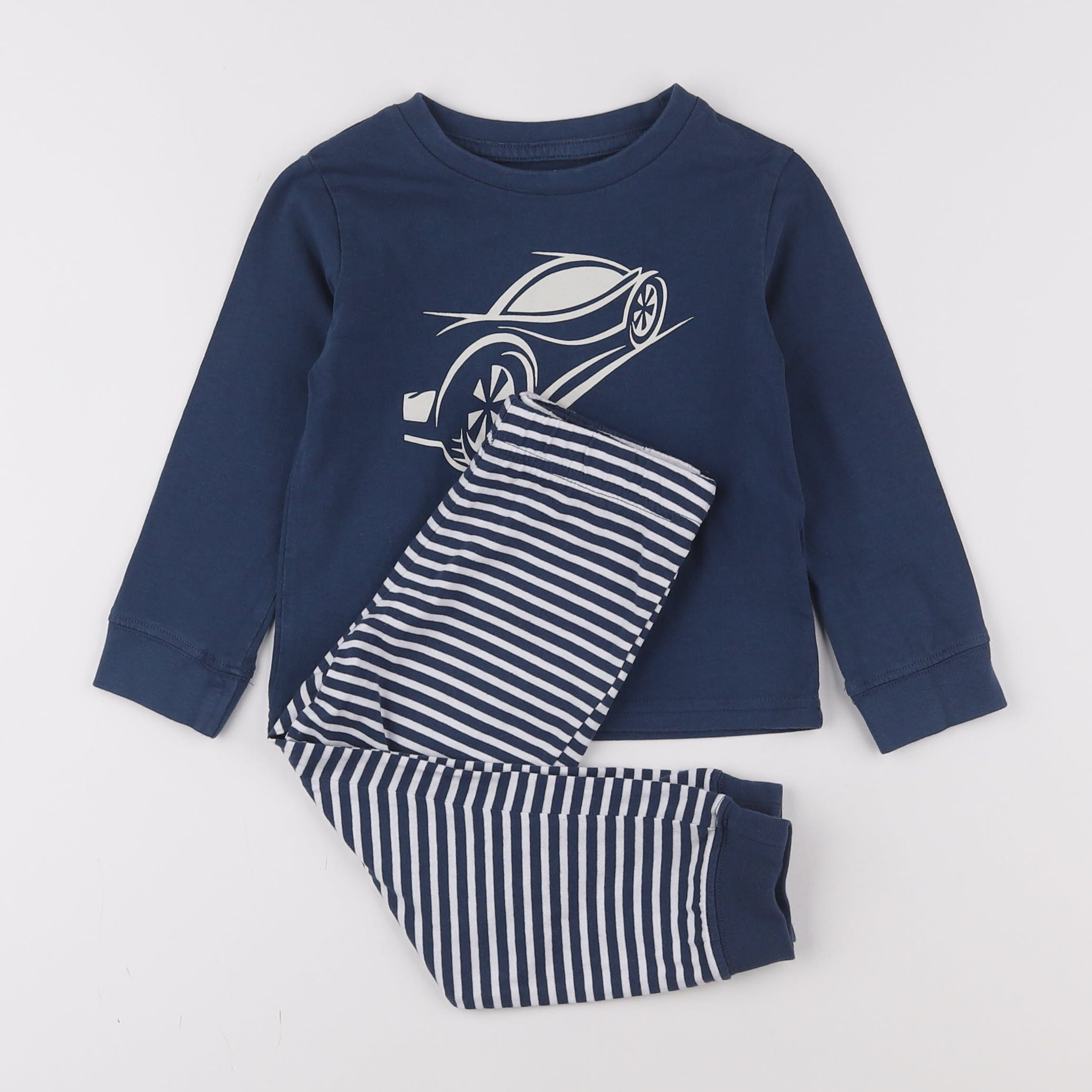 Vertbaudet - pyjama coton bleu - 3 ans