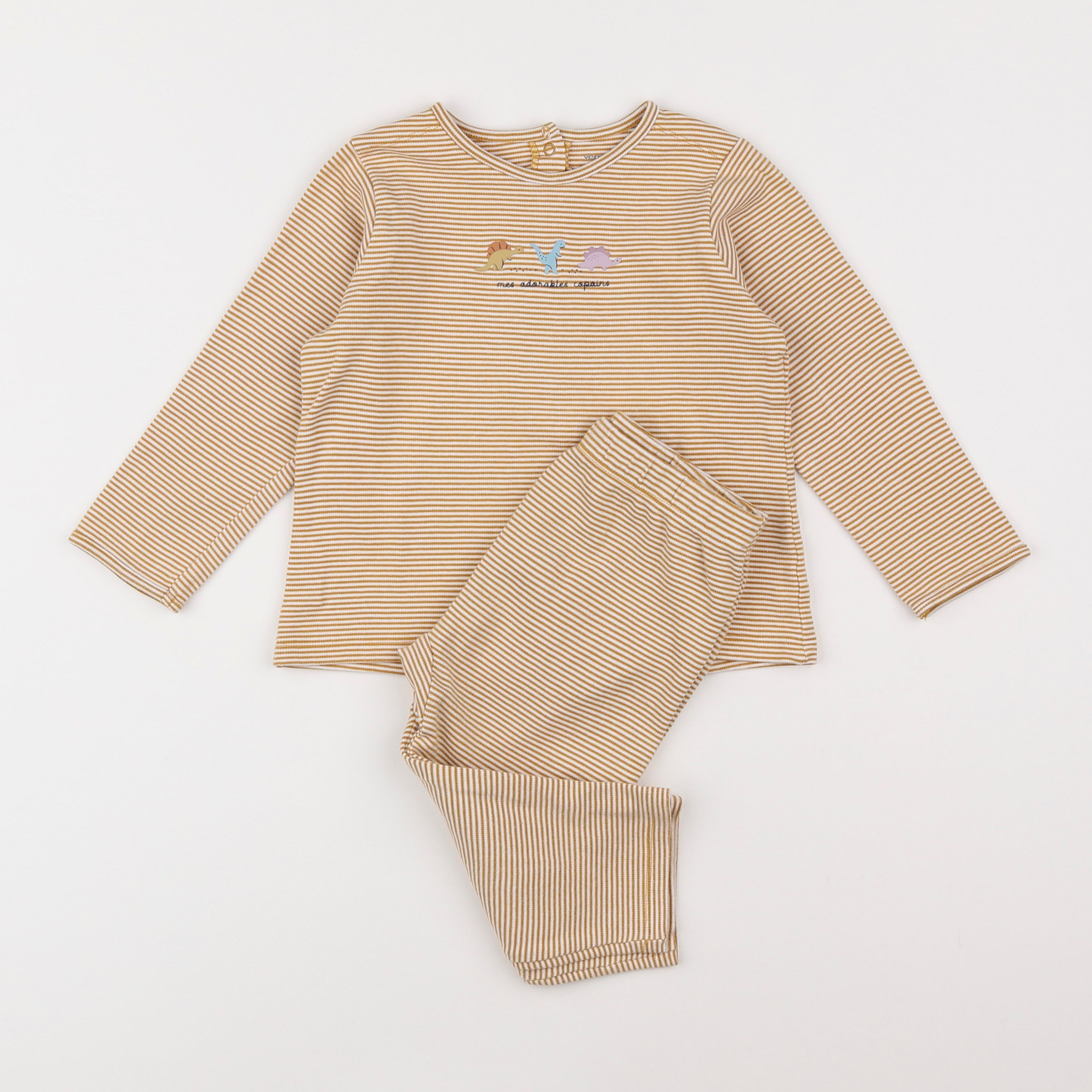 Vertbaudet - pyjama coton marron - 3 ans