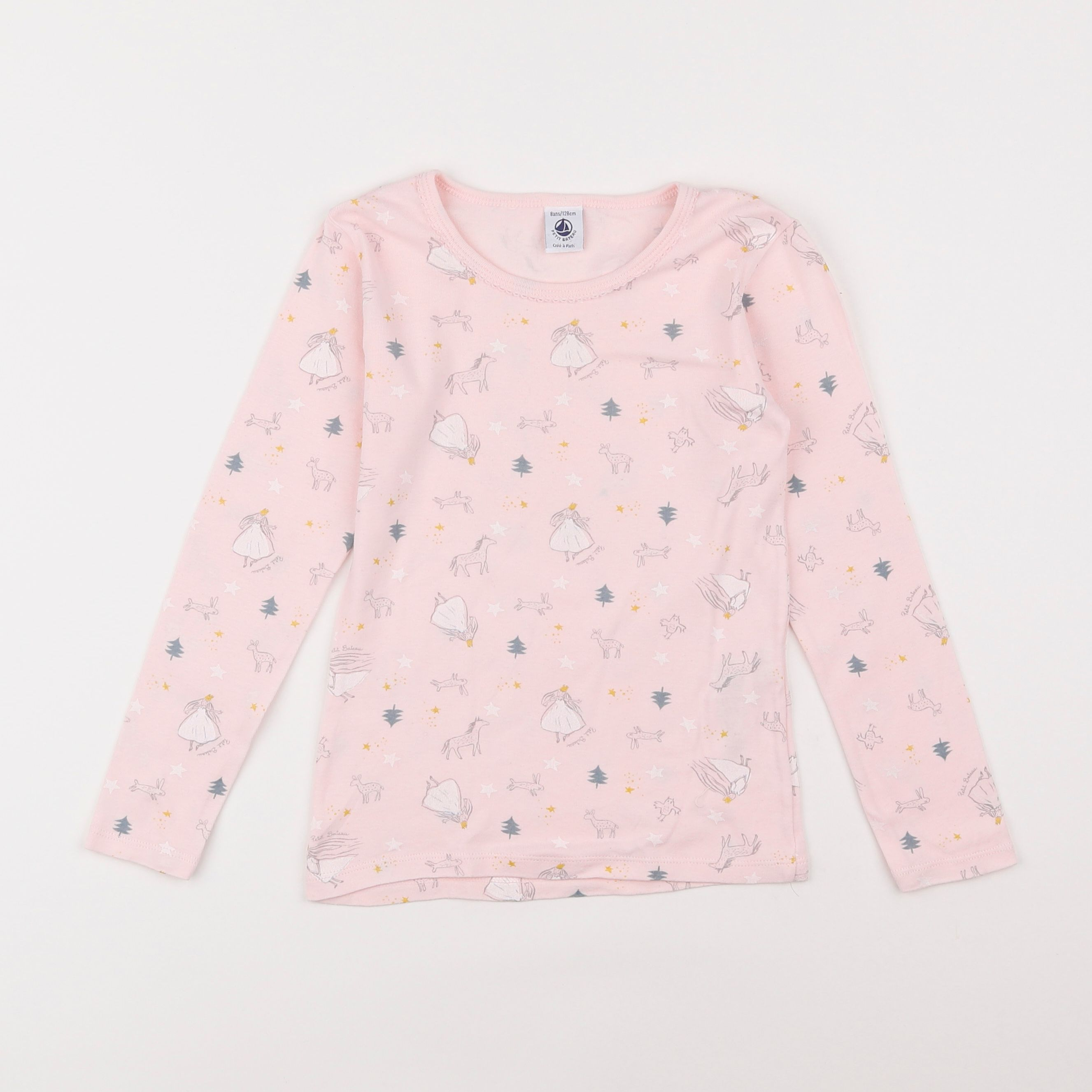 Petit Bateau - maillot de corps rose - 8 ans