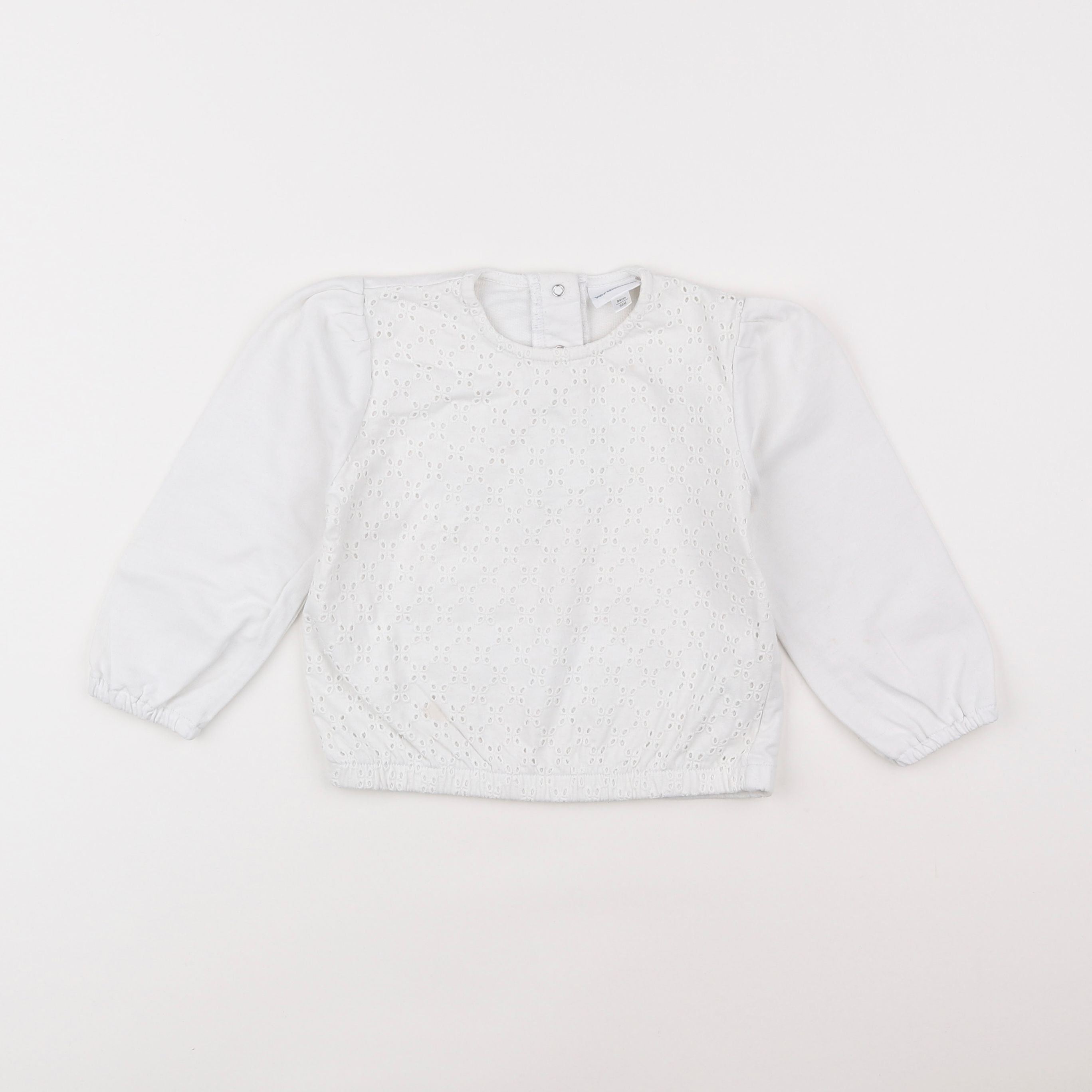 Vertbaudet - sweat blanc - 3 ans