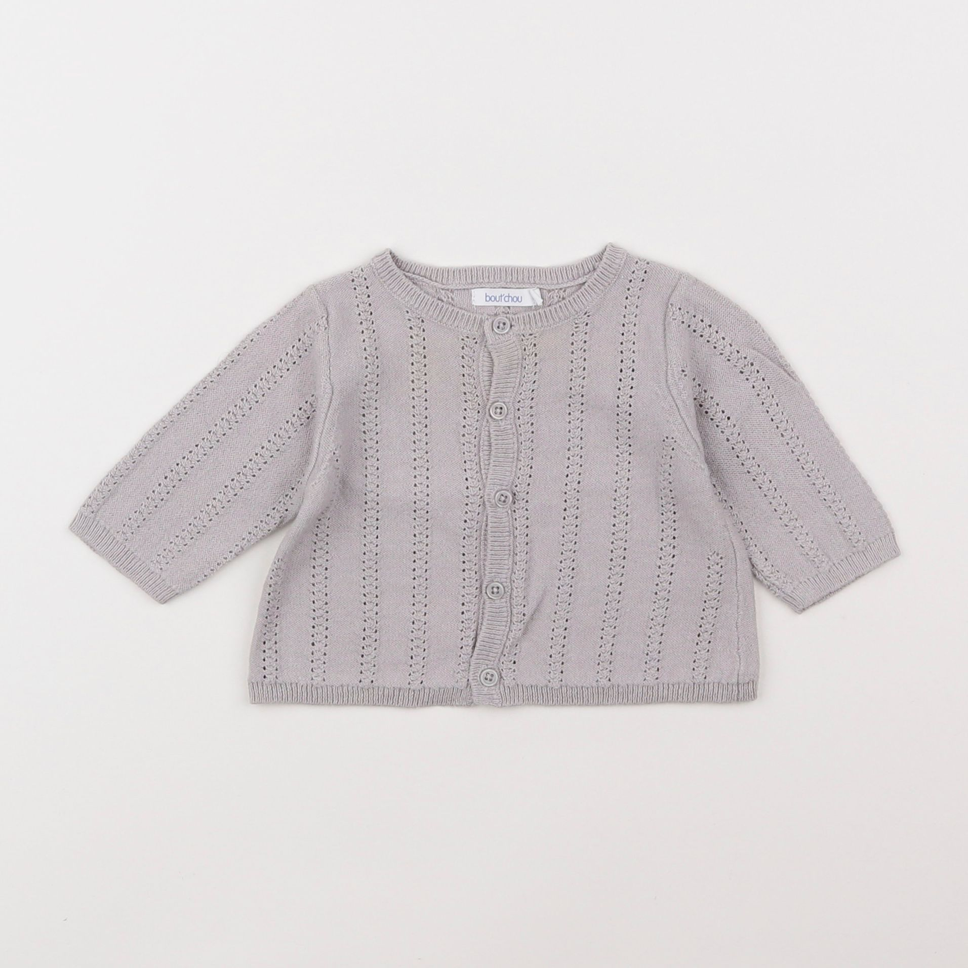 Boutchou - gilet gris - 3 mois