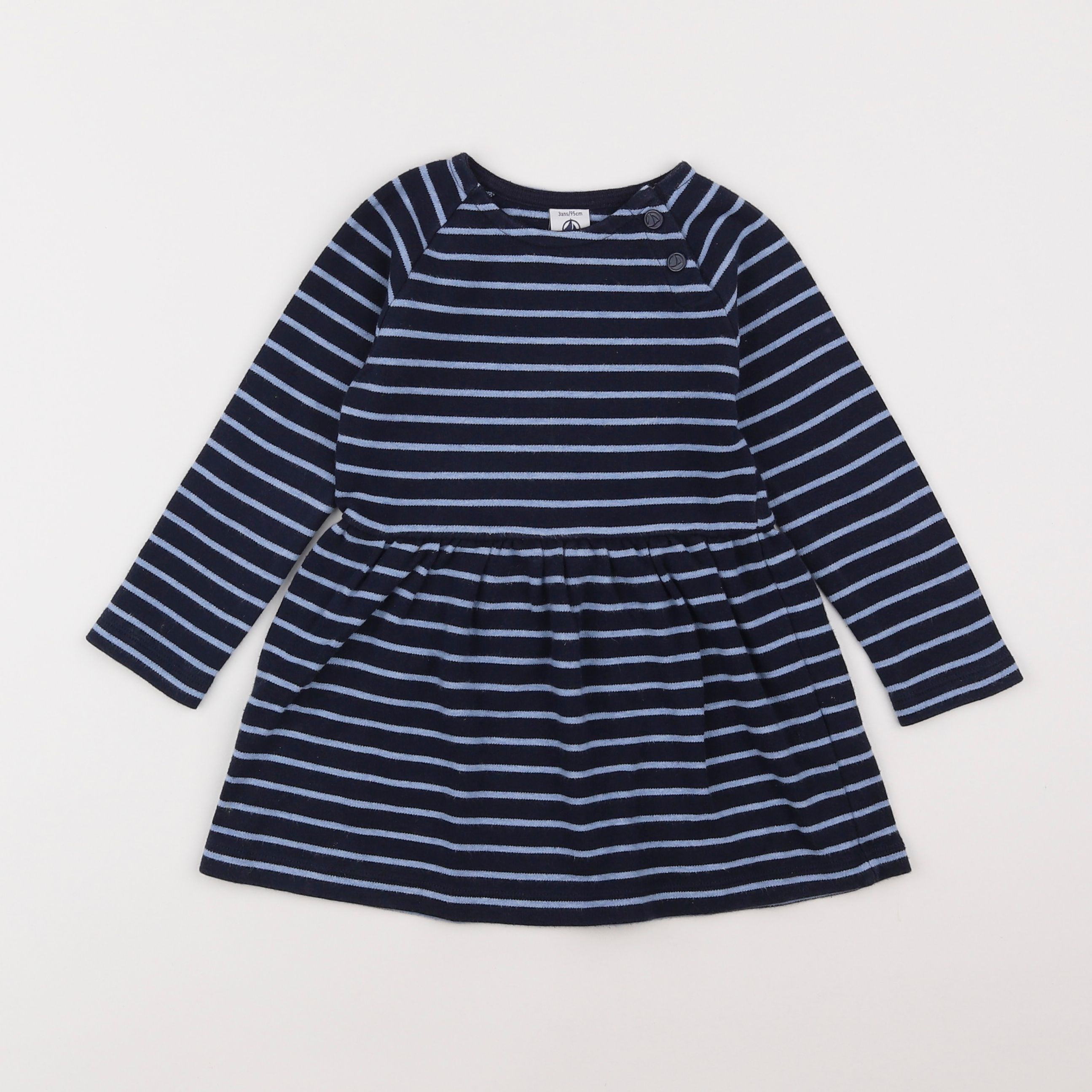 Petit Bateau - robe bleu - 3 ans