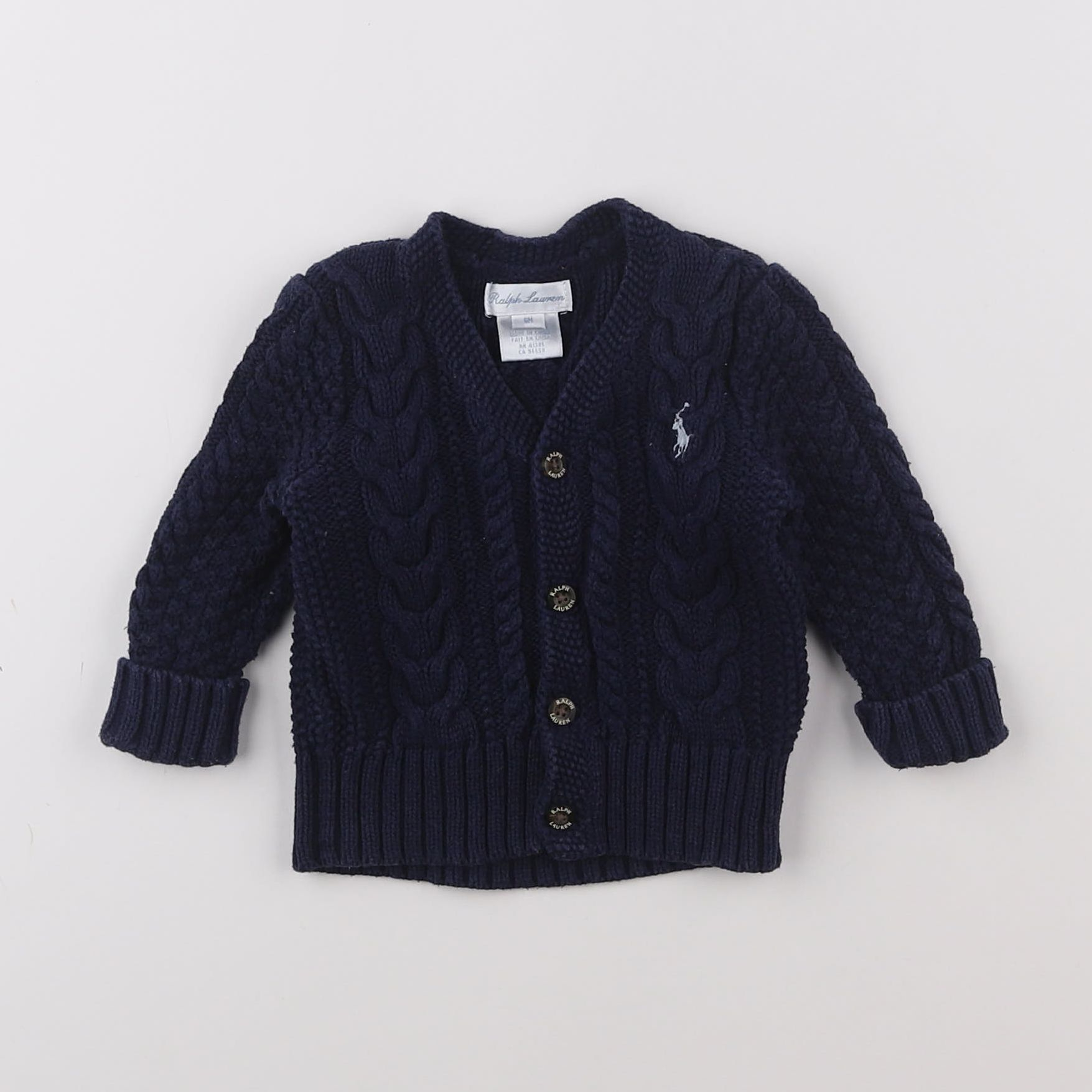 Ralph Lauren - gilet bleu - 6 mois