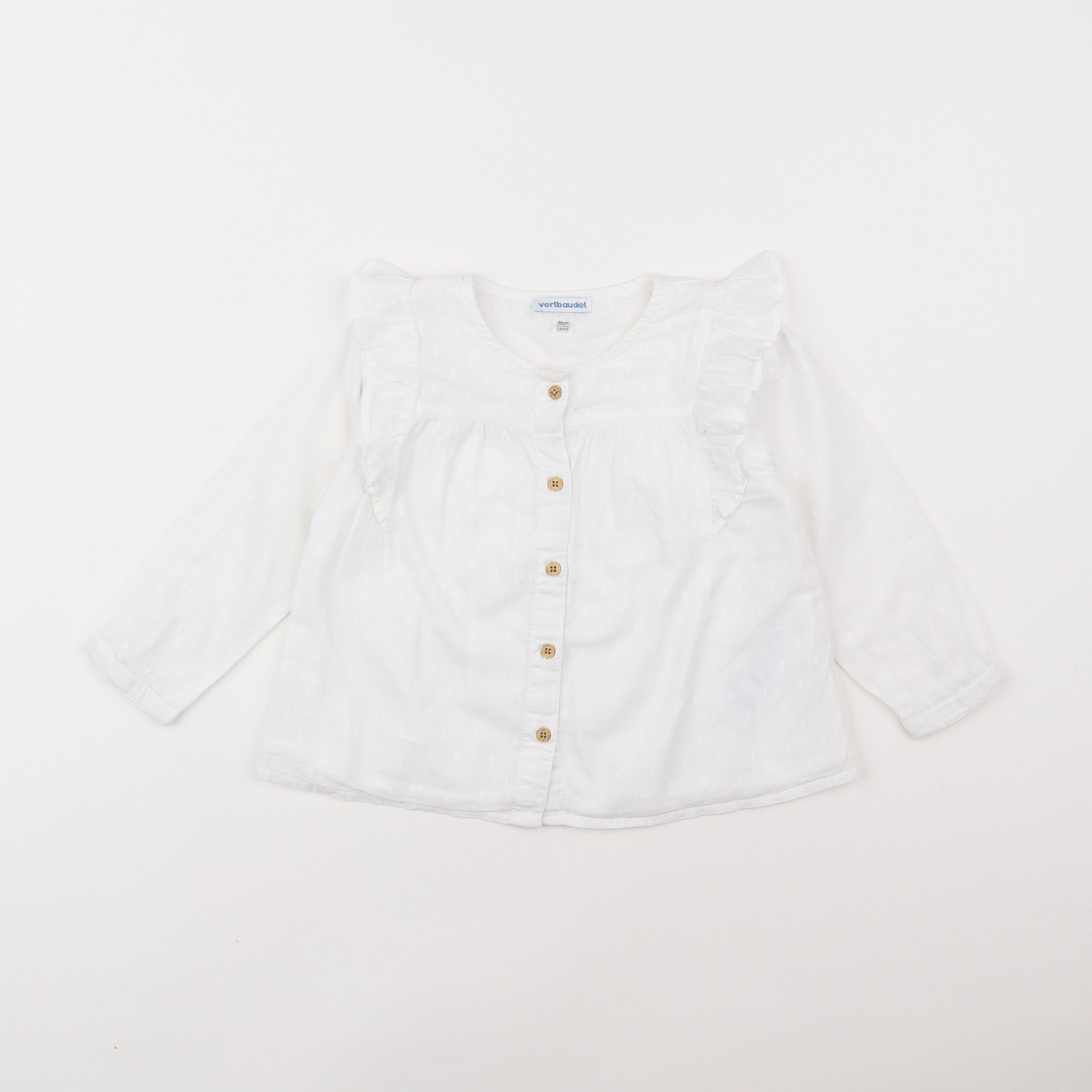 Vertbaudet - blouse blanc - 2 ans