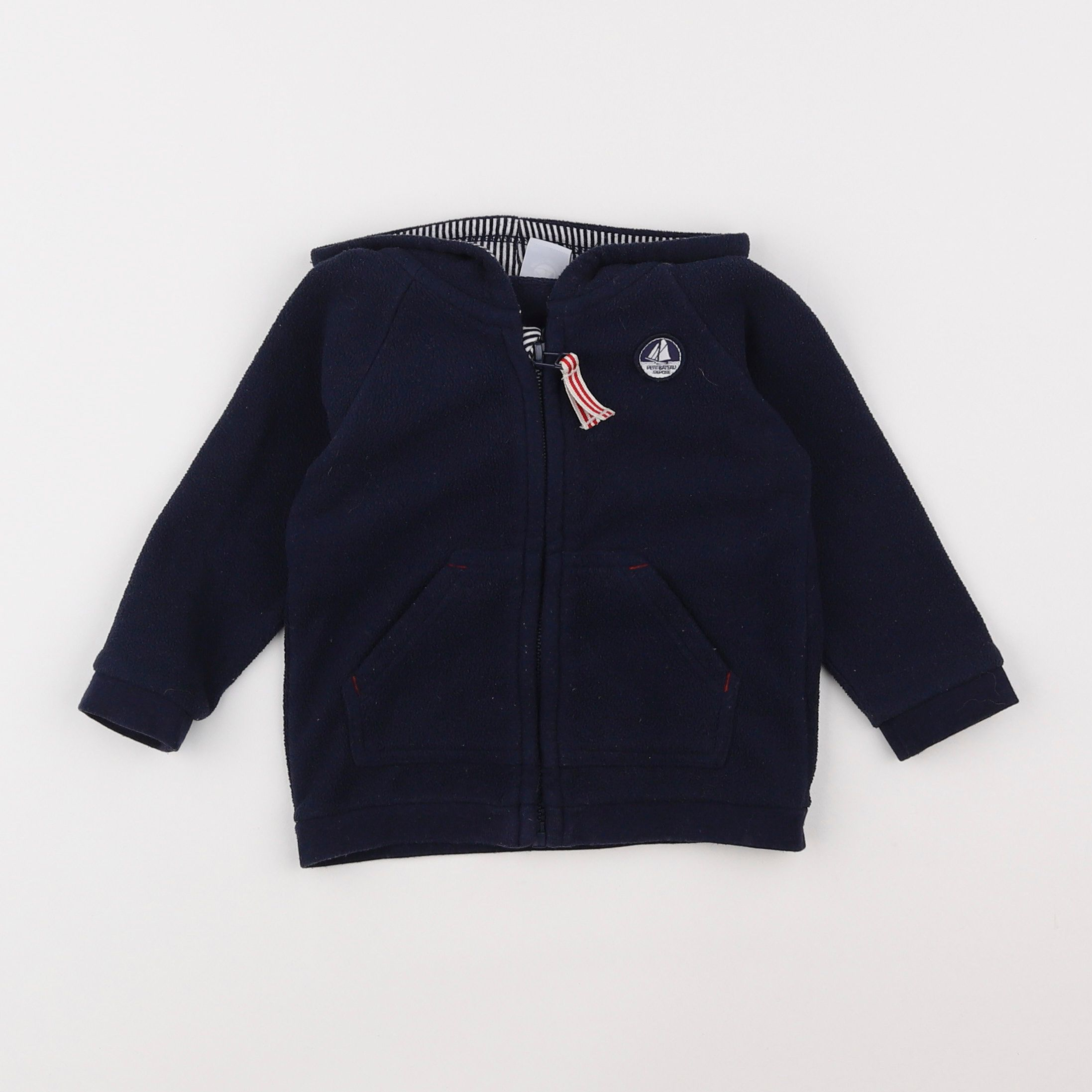 Petit Bateau - polaire bleu - 12 mois