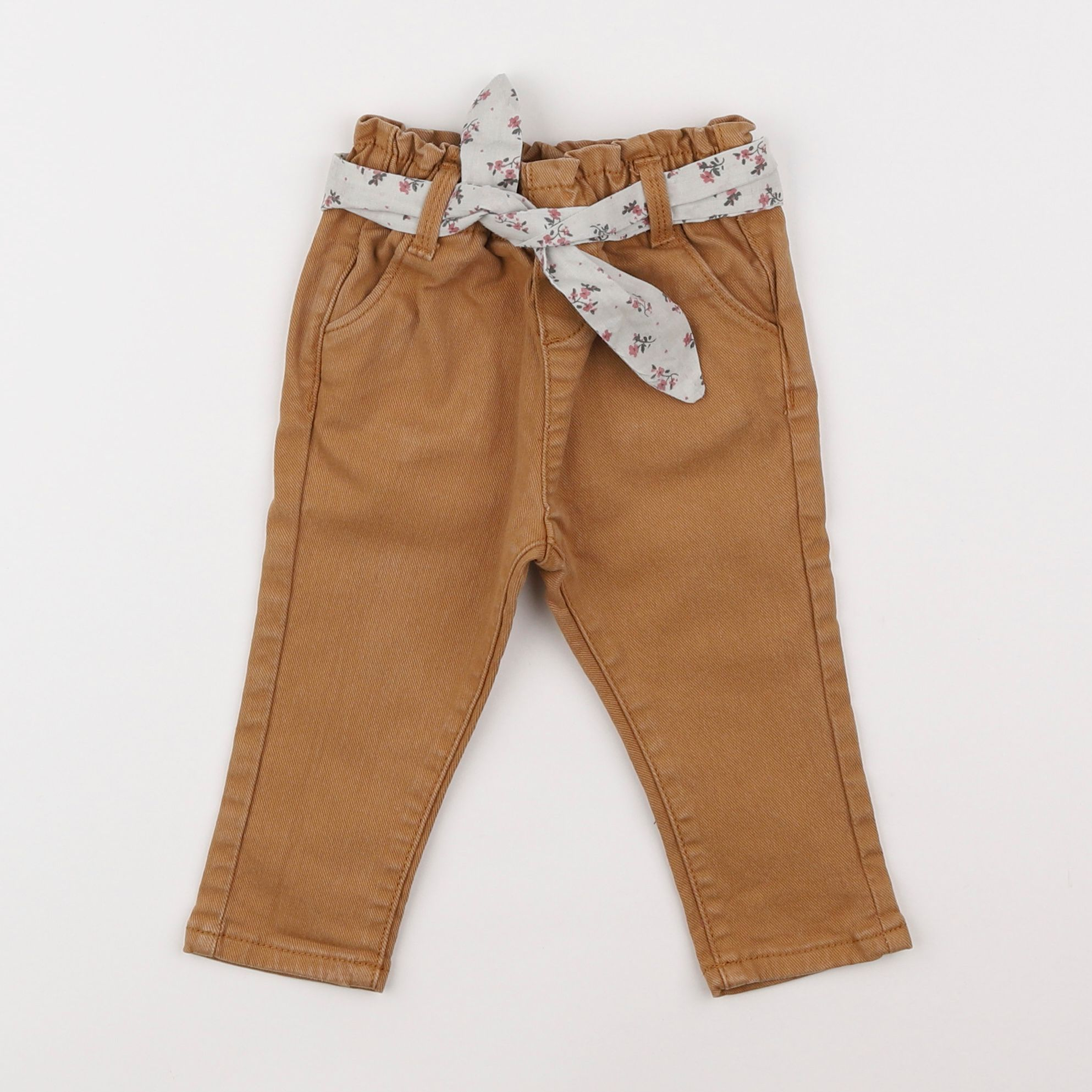 Vertbaudet - pantalon marron - 9 mois