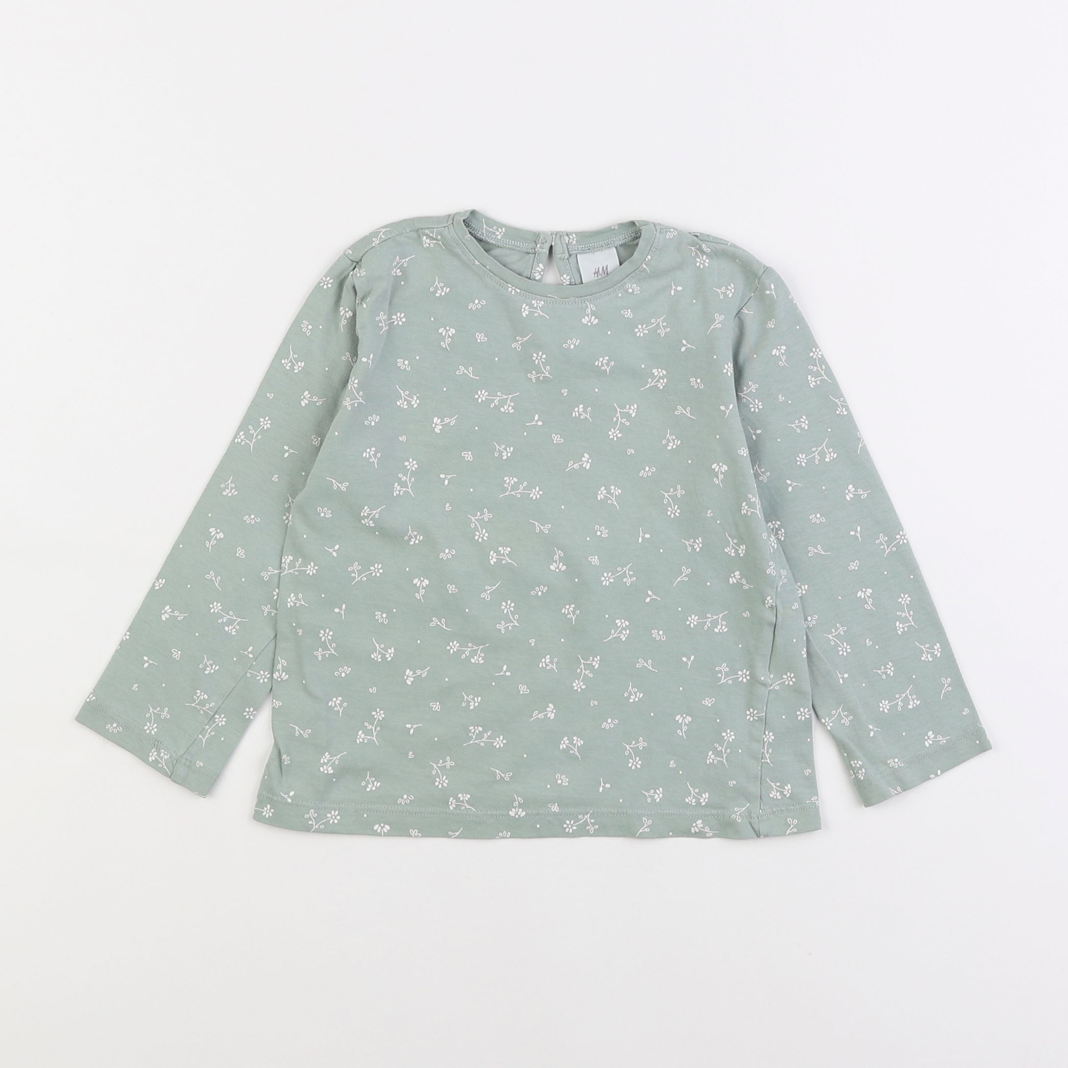 H&M - tee-shirt bleu - 2/3 ans