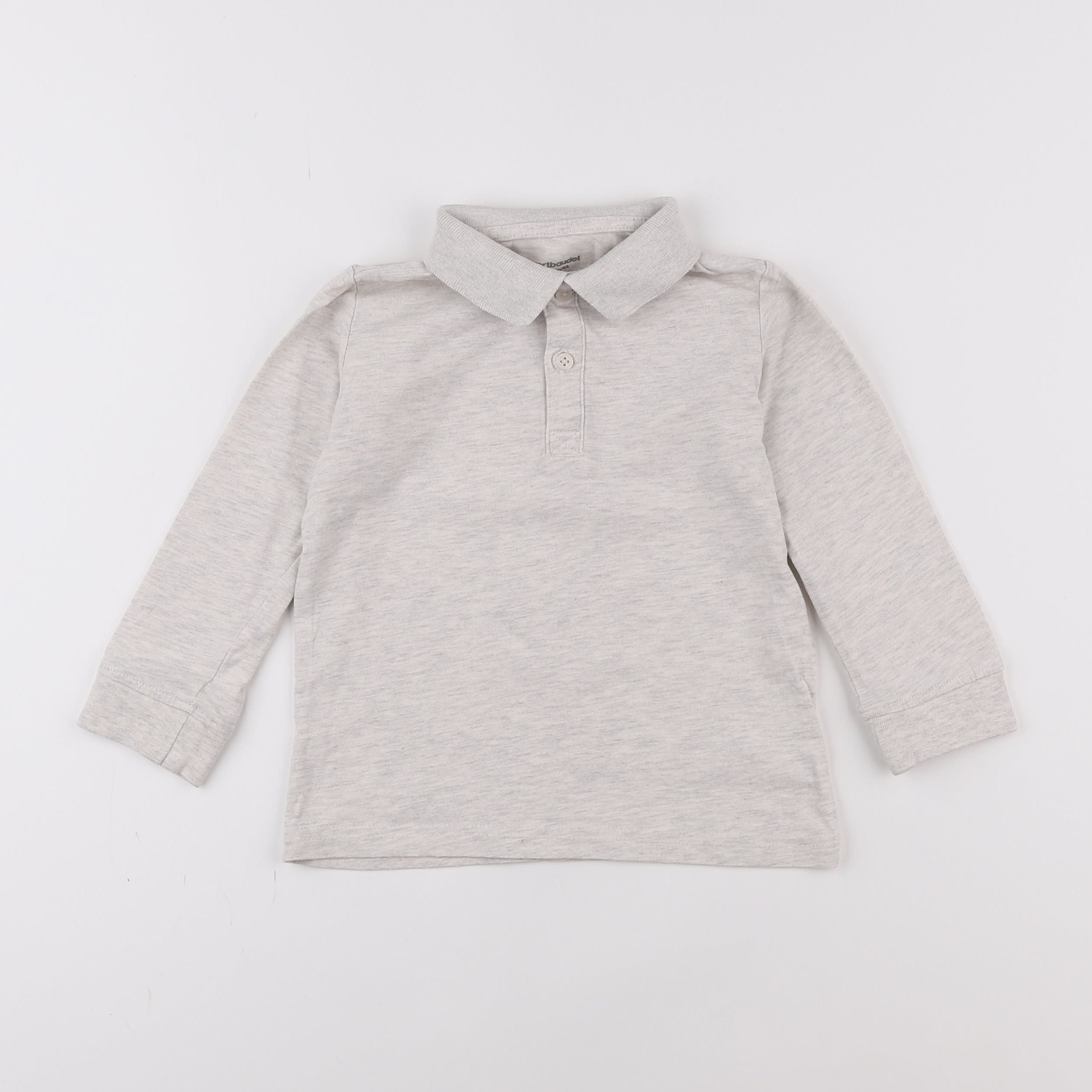 Vertbaudet - polo gris - 4 ans