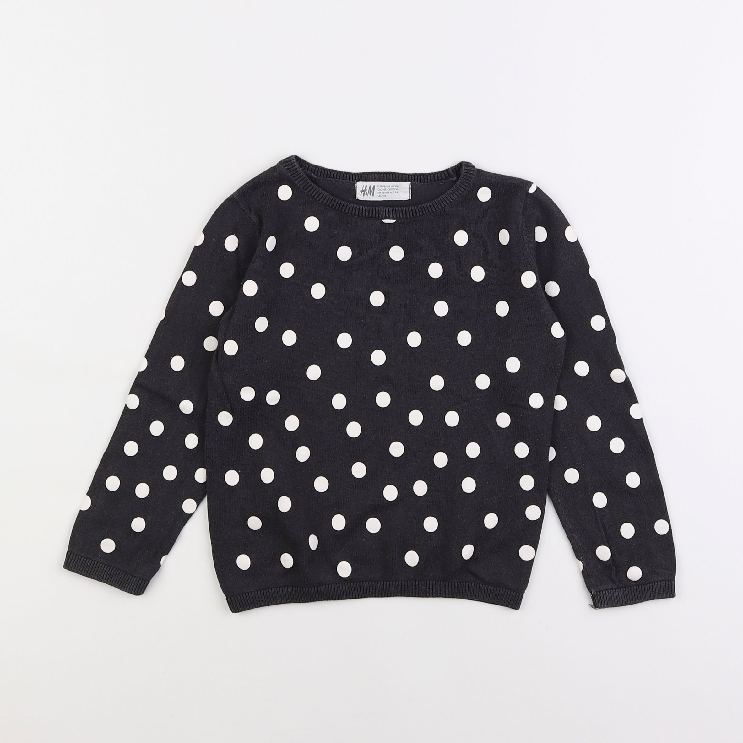 H&M - pull noir - 3/4 ans