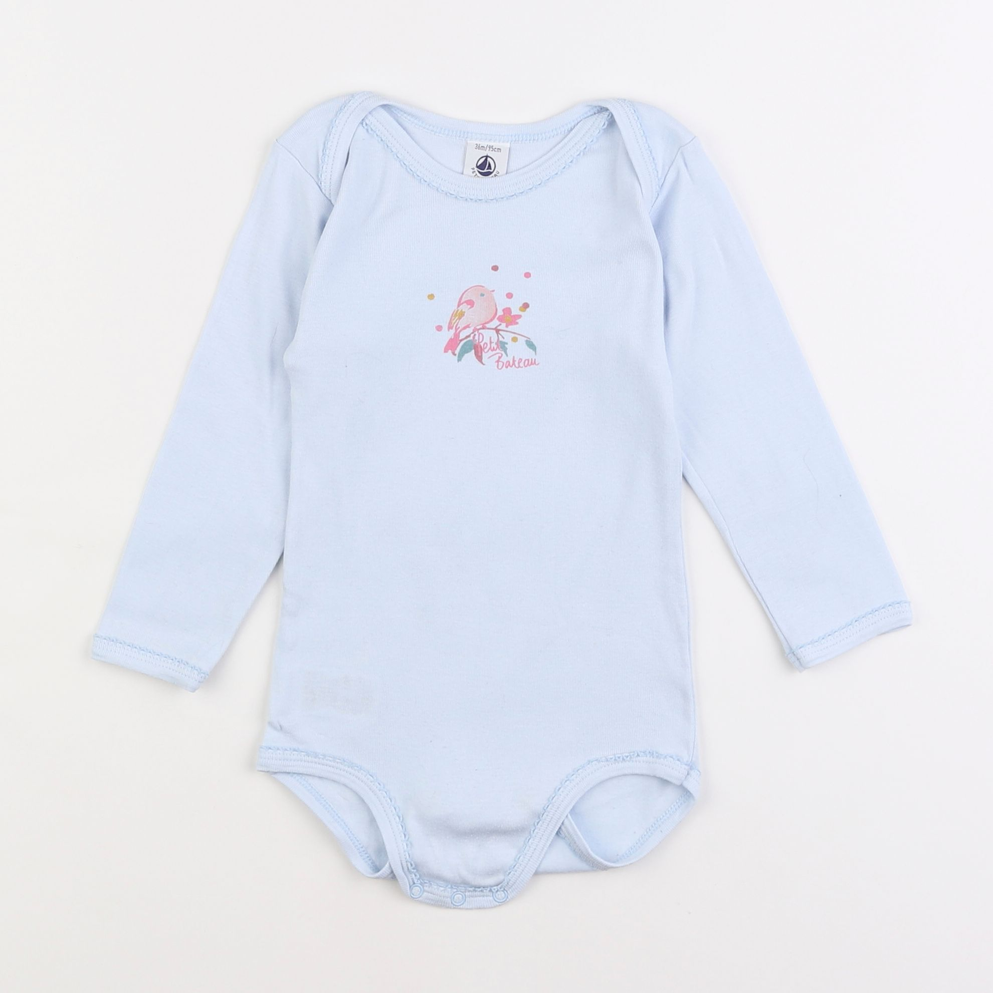 Petit Bateau - body bleu - 3 ans