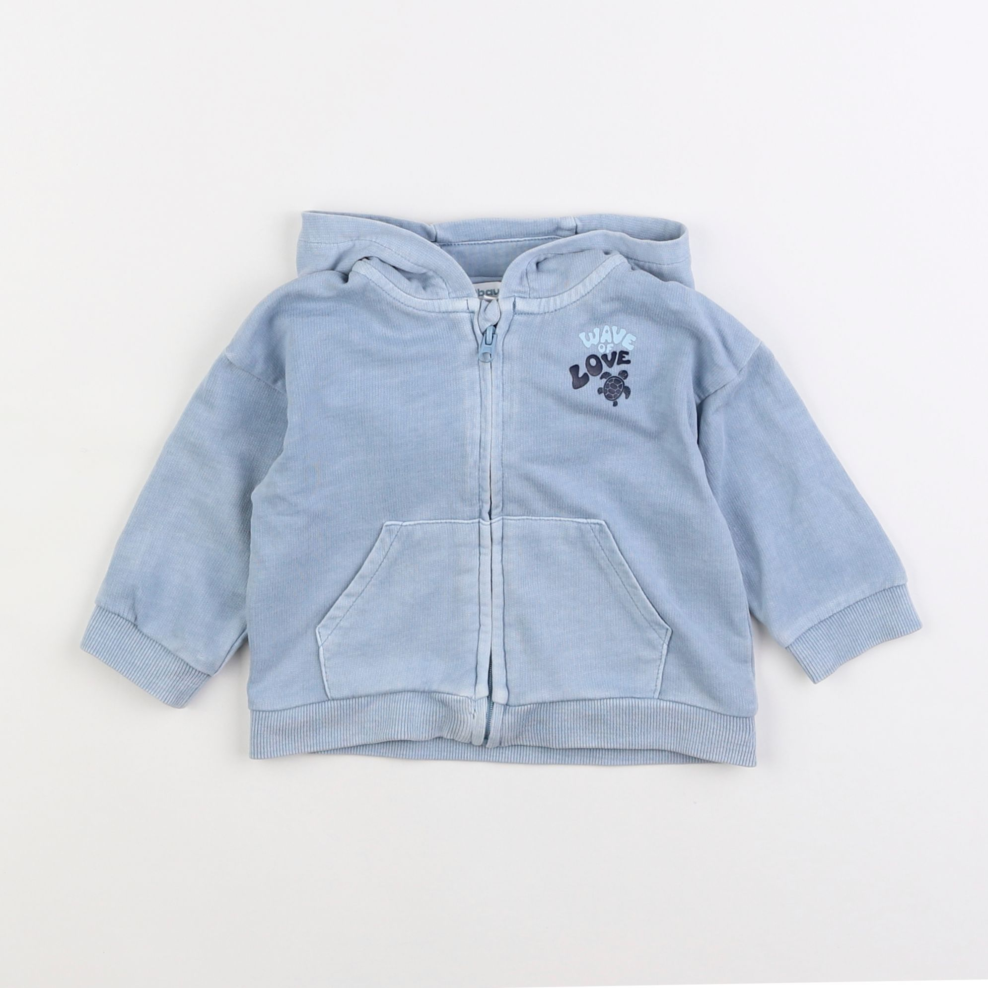 Vertbaudet - sweat bleu - 9 mois