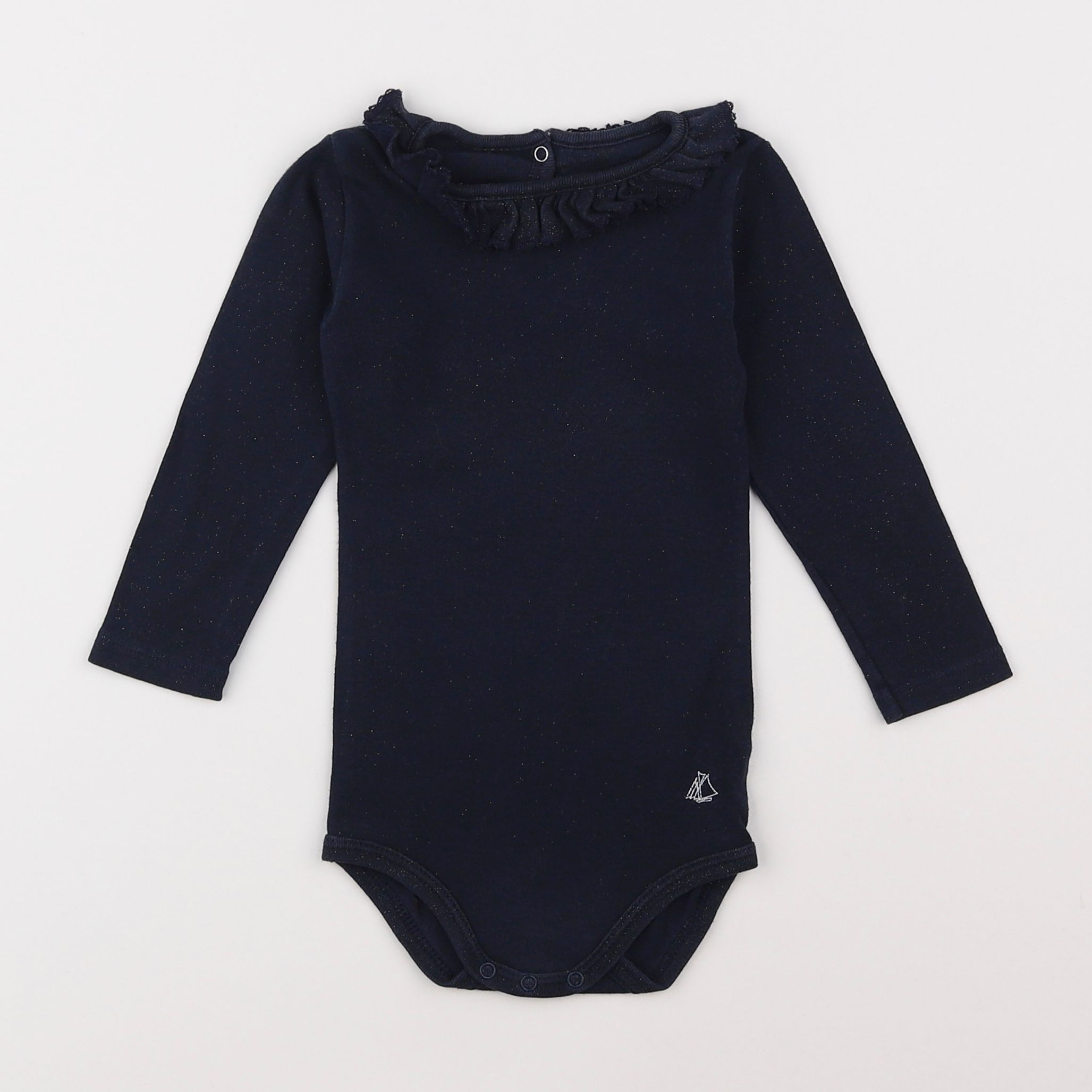 Petit Bateau - body à col bleu - 18 mois