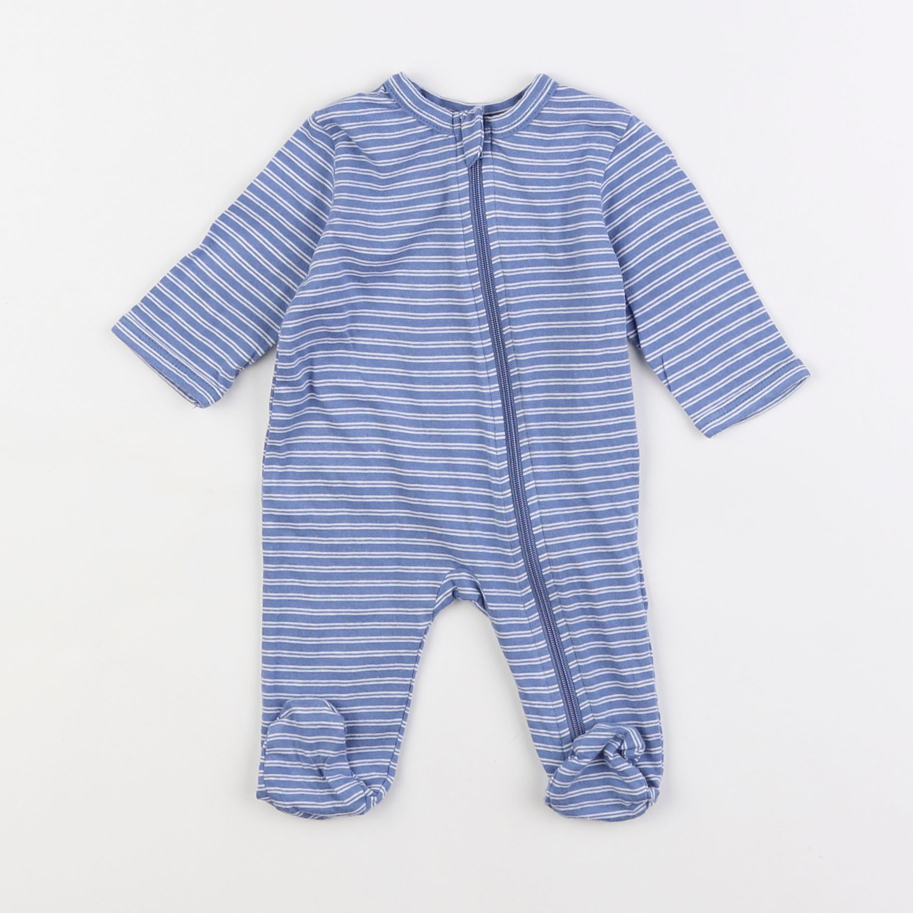 Vertbaudet - pyjama coton bleu - 1 mois