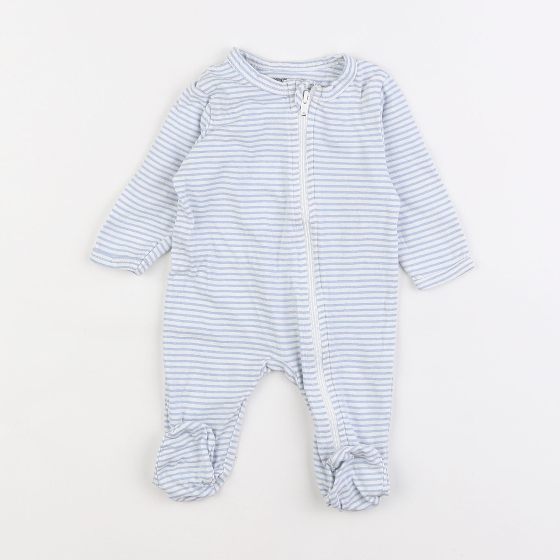 Vertbaudet - pyjama coton bleu - 1 mois